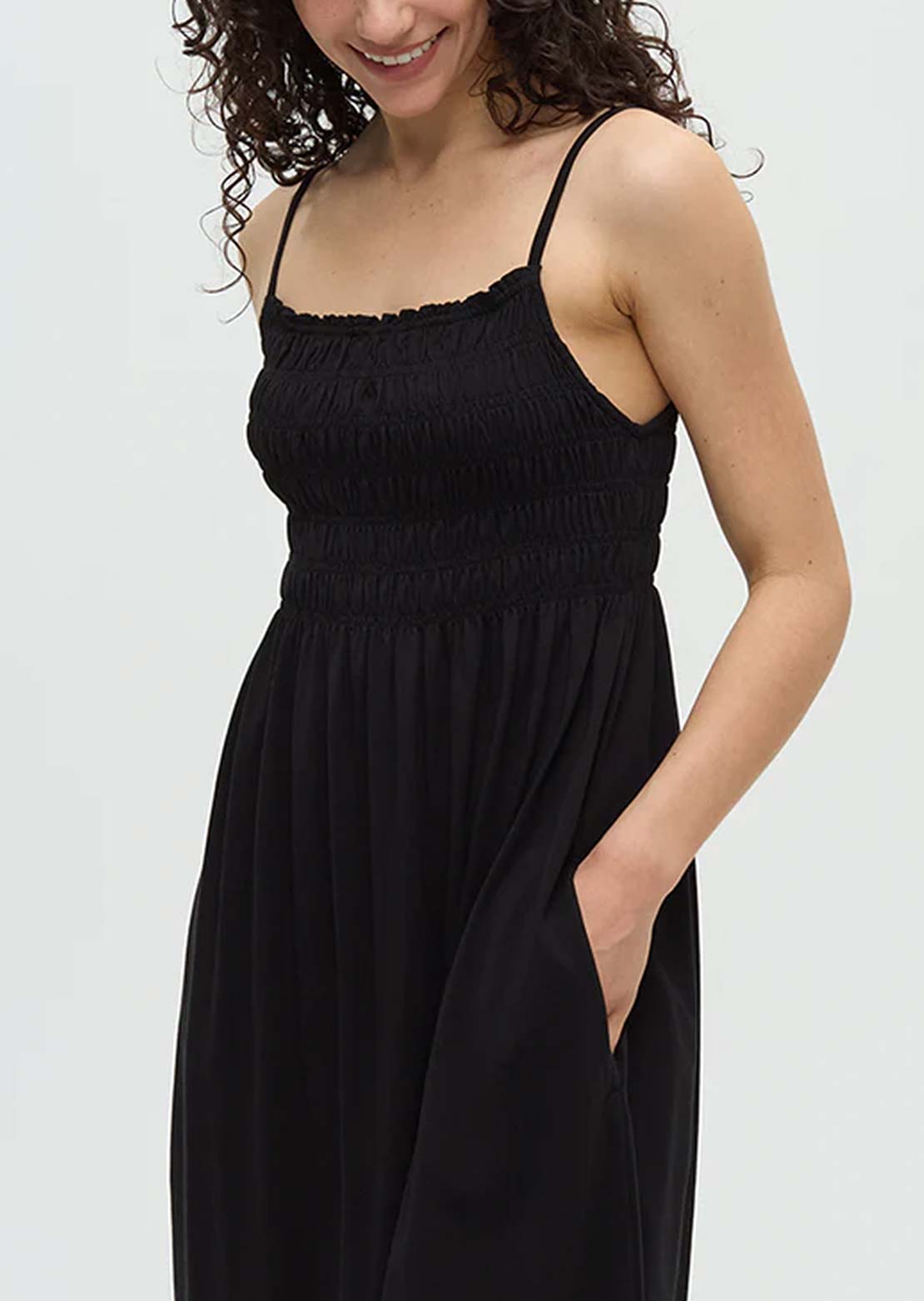 Tentree Women's Driftwood Dress Meteorite Black