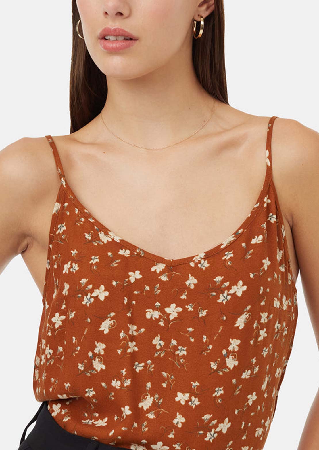 Tentree Women's EcoWoven Crepe Cami Toffee/Cornstalk