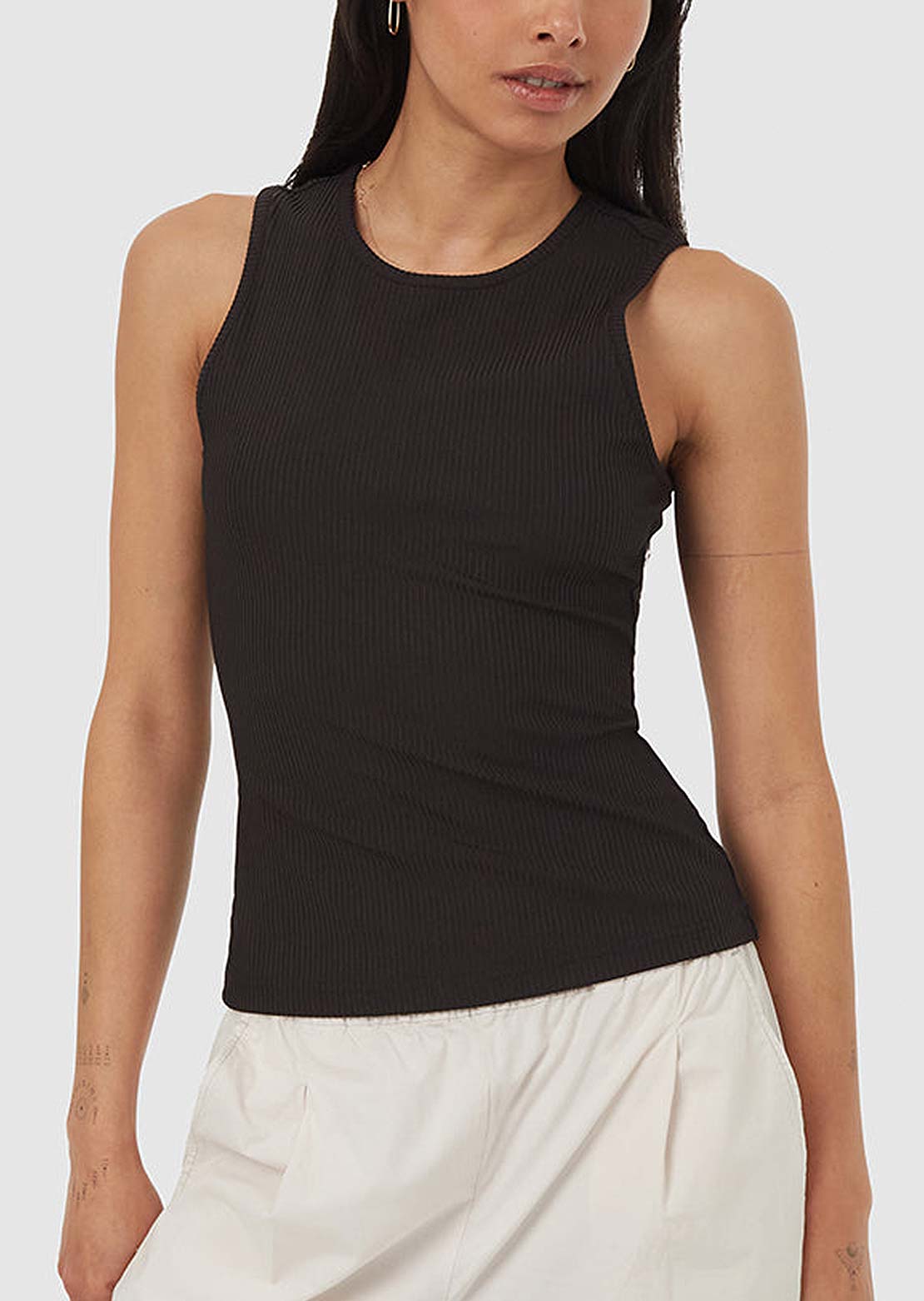 Tentree Women&#39;s Haines Tank Meteorite Black