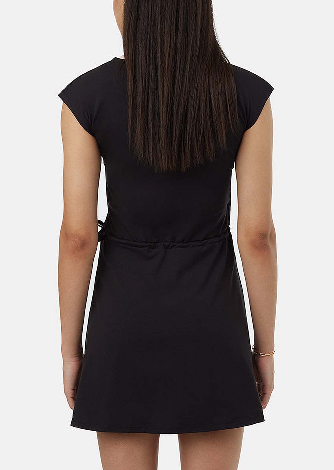Tentree Women's Knit Wrap Dress Meteorite Black