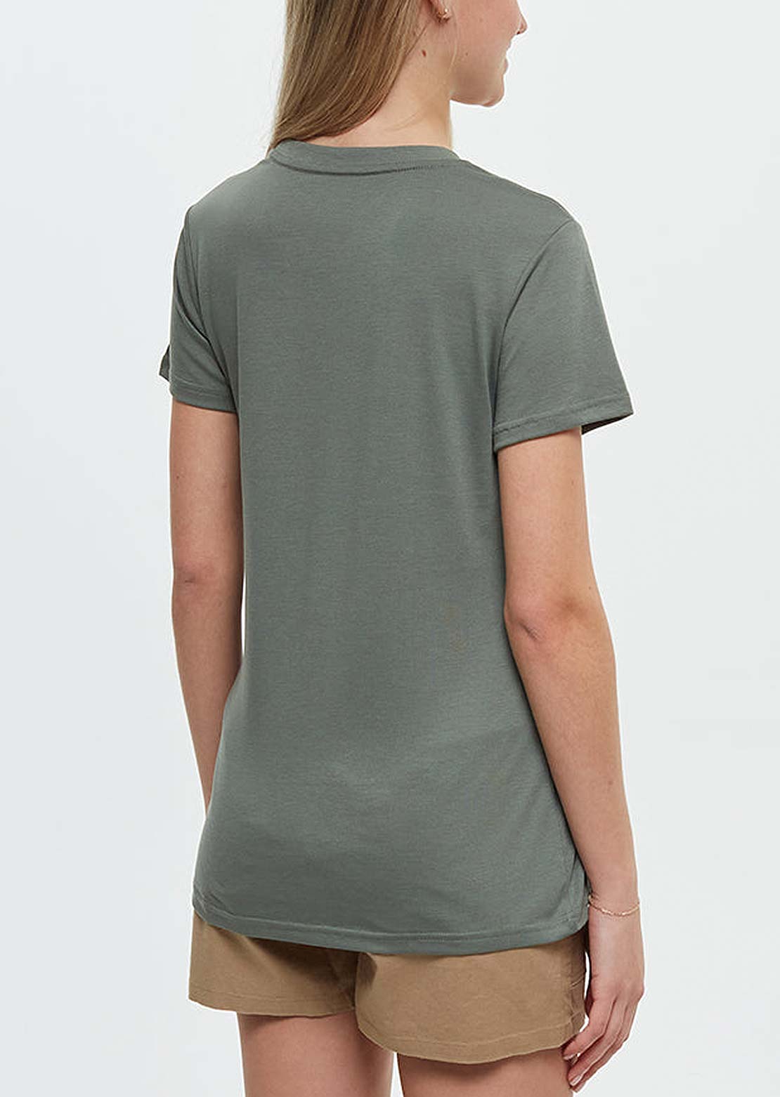 Tentree Women&#39;s Plant T-Shirt Agave Green/Meteorite Black