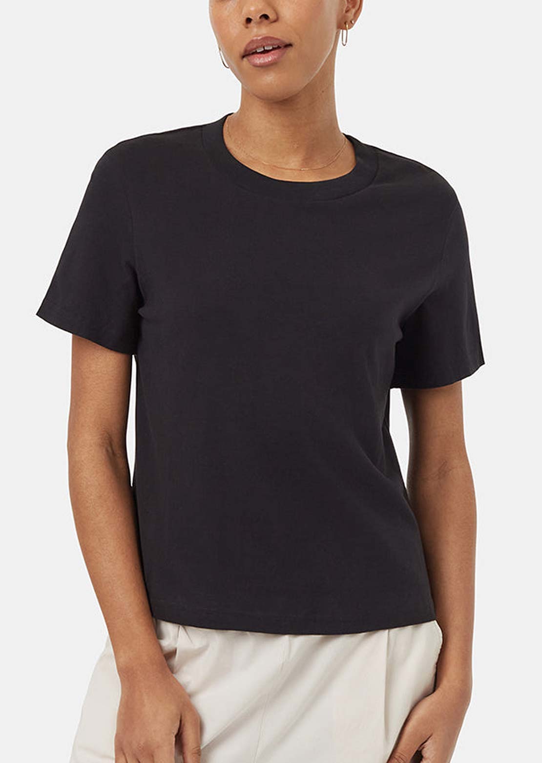 Tentree Women's Regenerative Regular Crew T-Shirt Meteorite Black