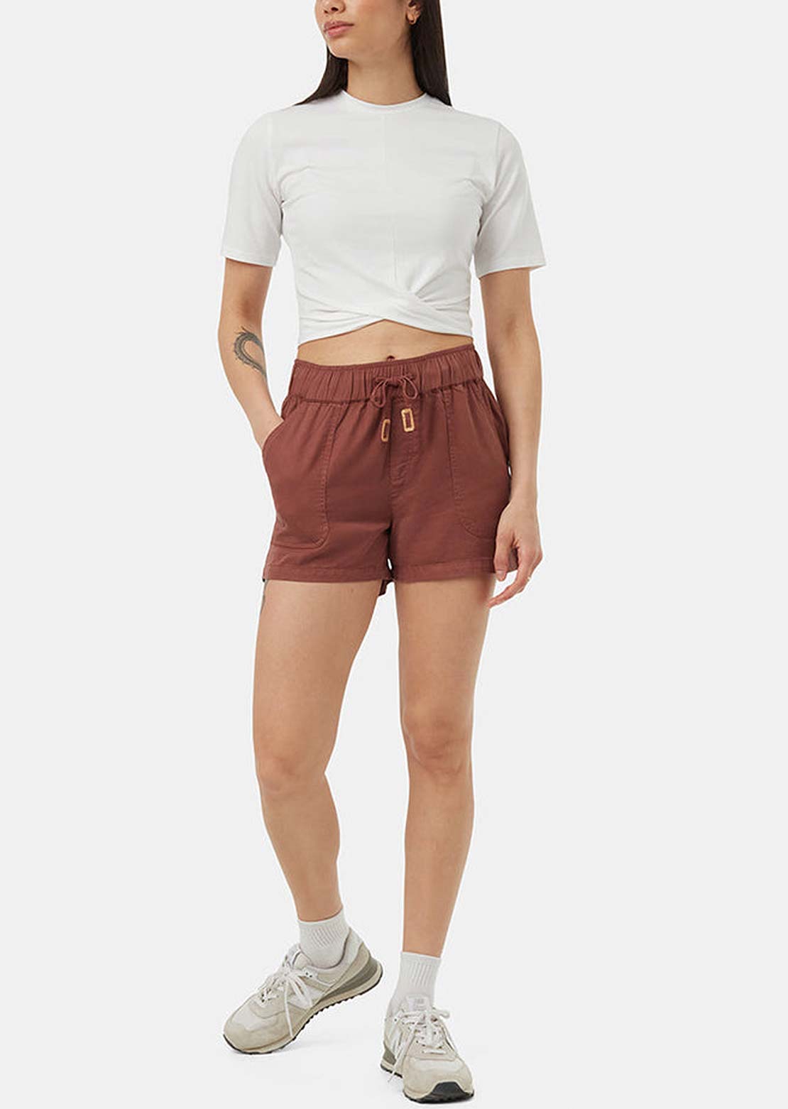 Tentree Women's Tencel Instow Shorts Mesa Red