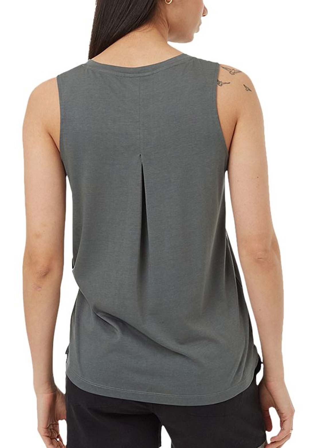 Tentree Women's TreeBlend V-Neck Tank Light Urban Green