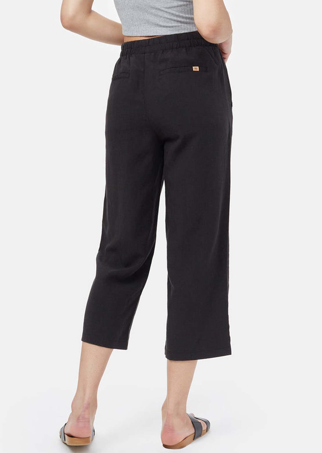 Tentree Women's TreeLinen Billow Pant Meteorite Black