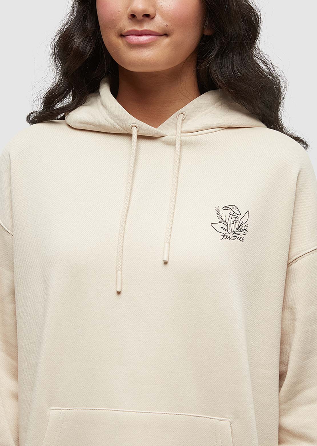 Tentree Women's Understory Oversized Hood Warm Oak/Meteorite Black