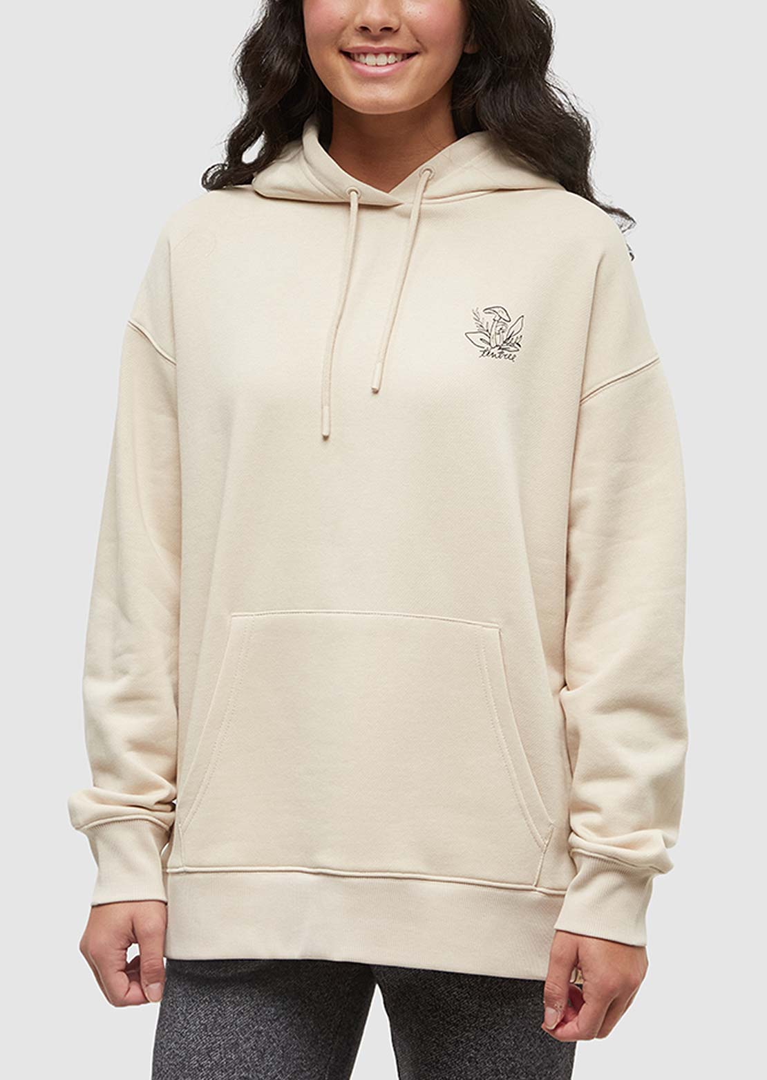 Tentree Women's Understory Oversized Hood Warm Oak/Meteorite Black