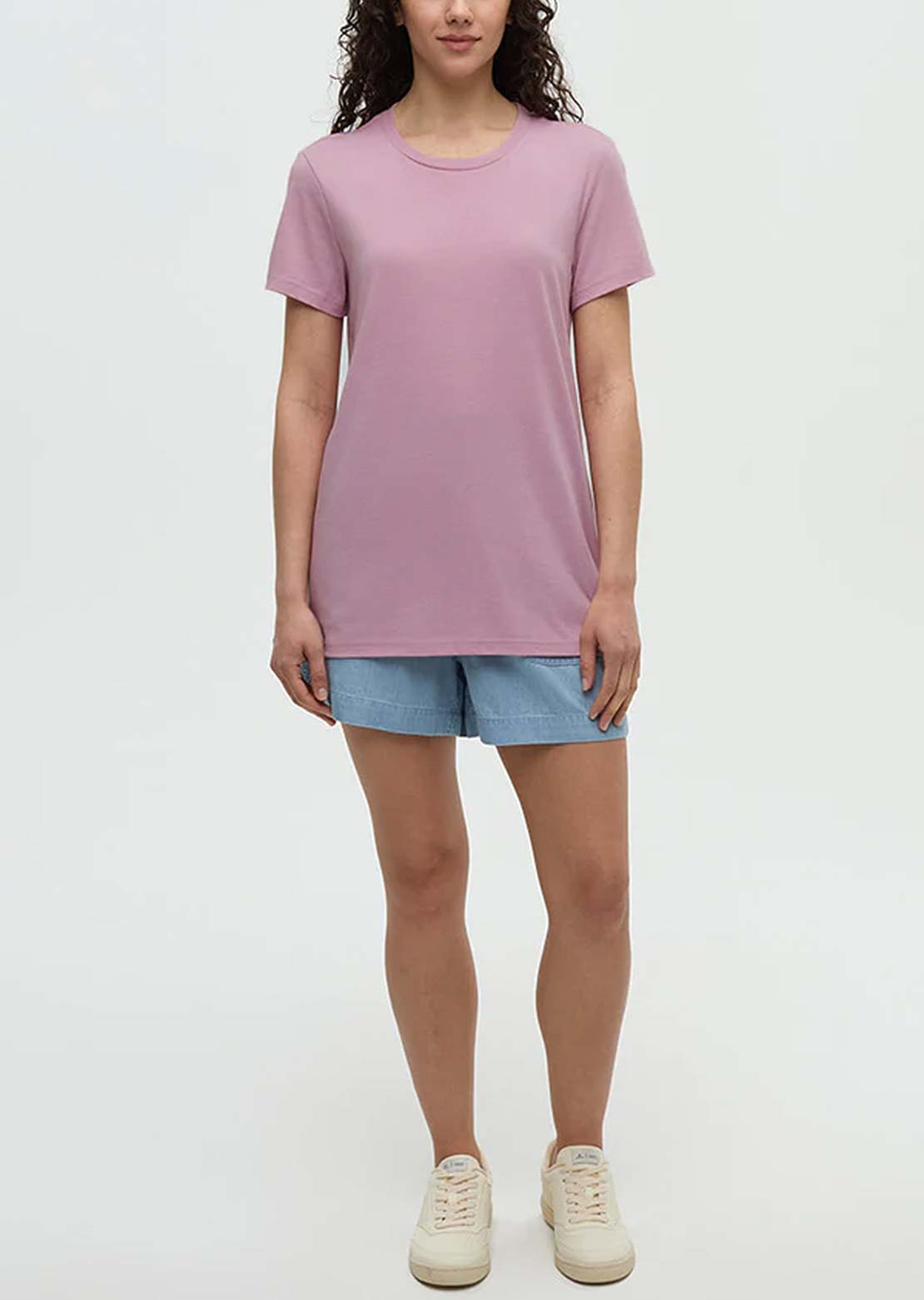 Tentree Women's Winslow T-Shirt Pink Sand Heather
