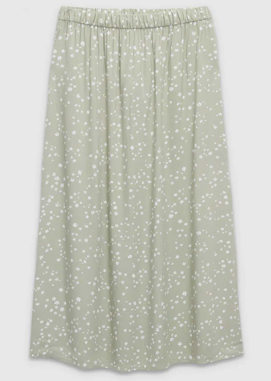 Tentree Women's Yaletown Skirt Light Moss/Bloom Floral