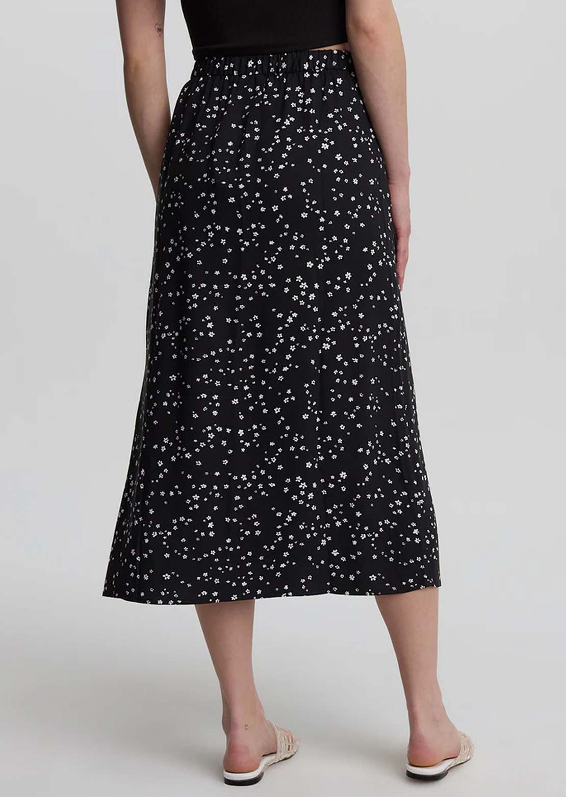 Tentree Women's Yaletown Skirt Meteorite Black/Floral