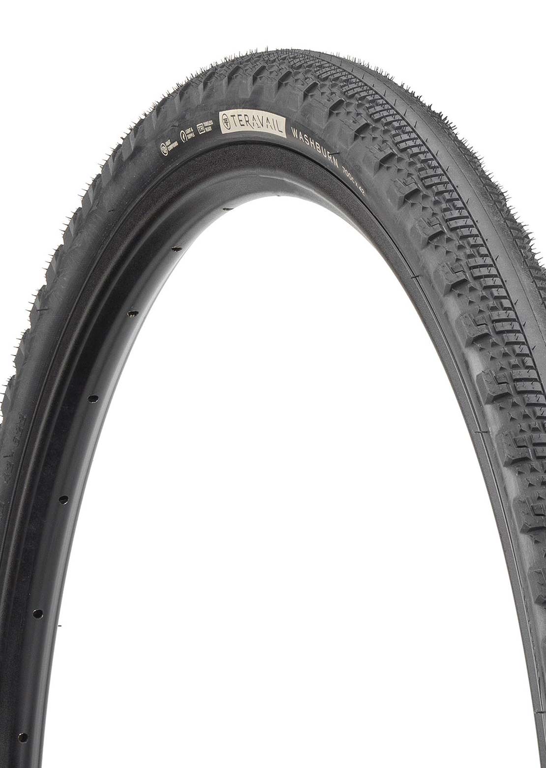 Teravail Washburn 700 x 38 Tubeless Folding Durable Gravel Bike Tire