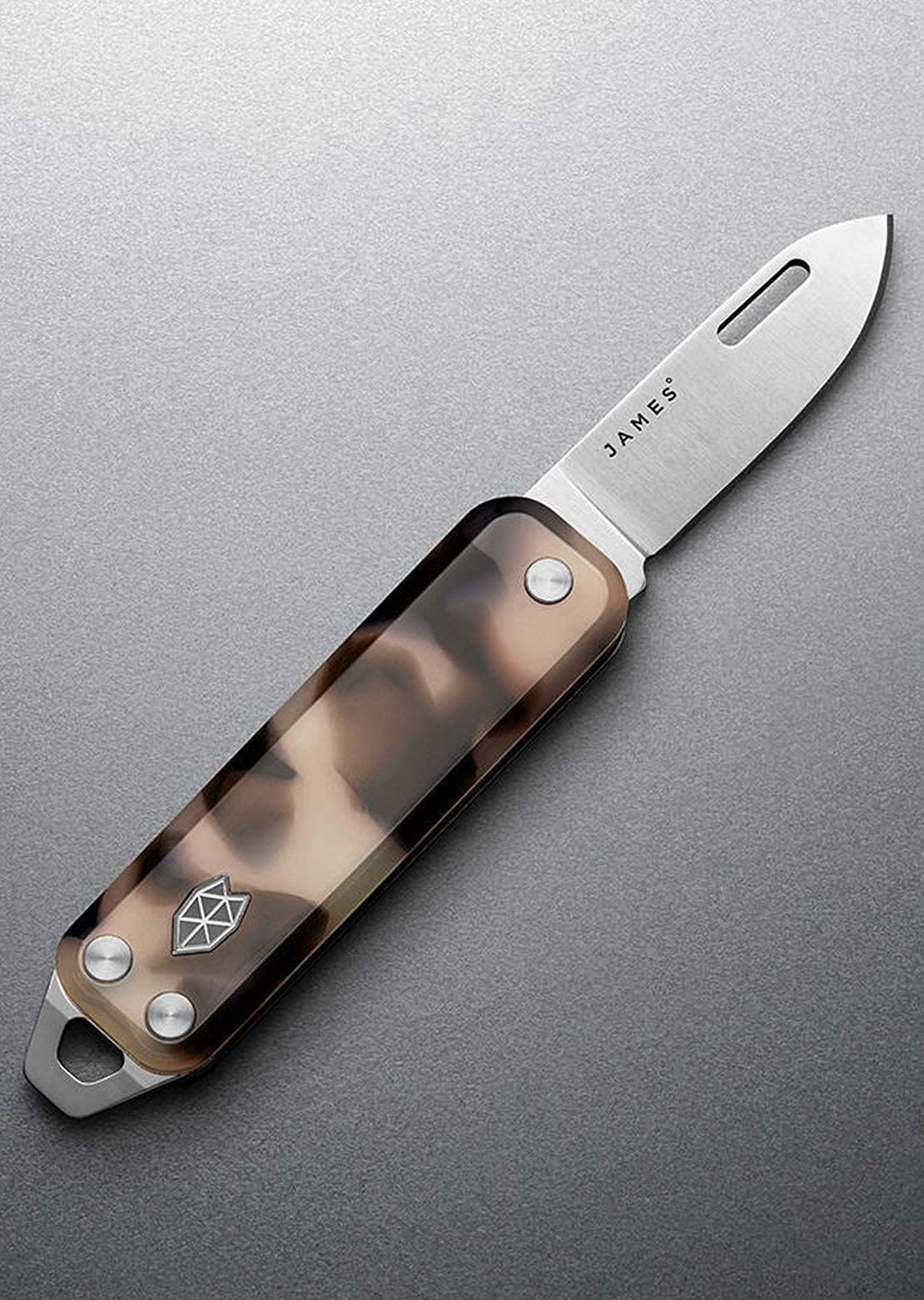 The James Brand Elko Knife Desert Tortoise/Stainless/Eco-Acetate/Straight