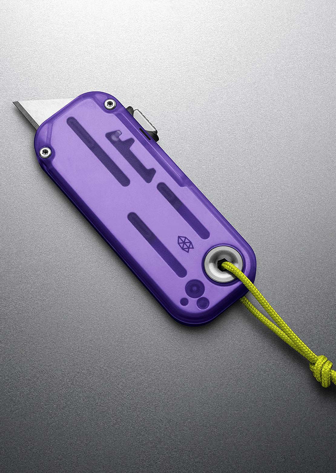 The James Brand Palmer Clear Knife Atomic Purple