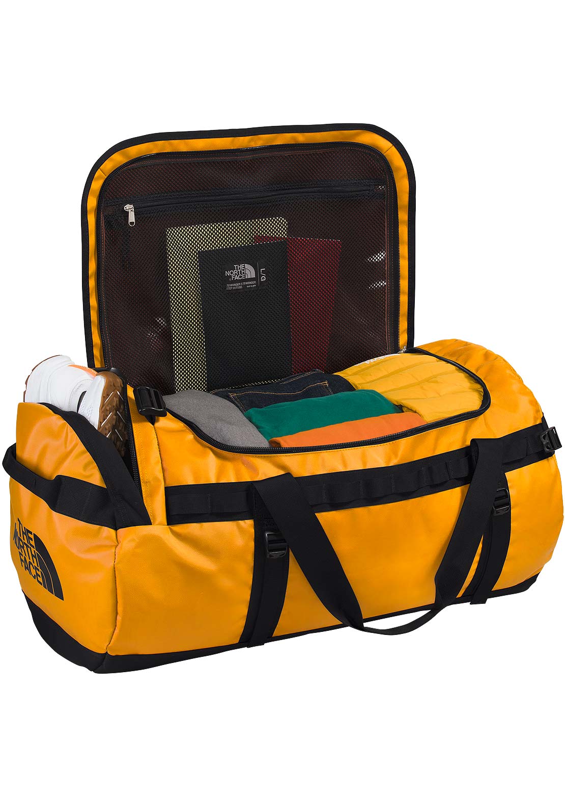 The North Face Base Camp L Duffel Bag Summit Gold/TNF Black-NPF