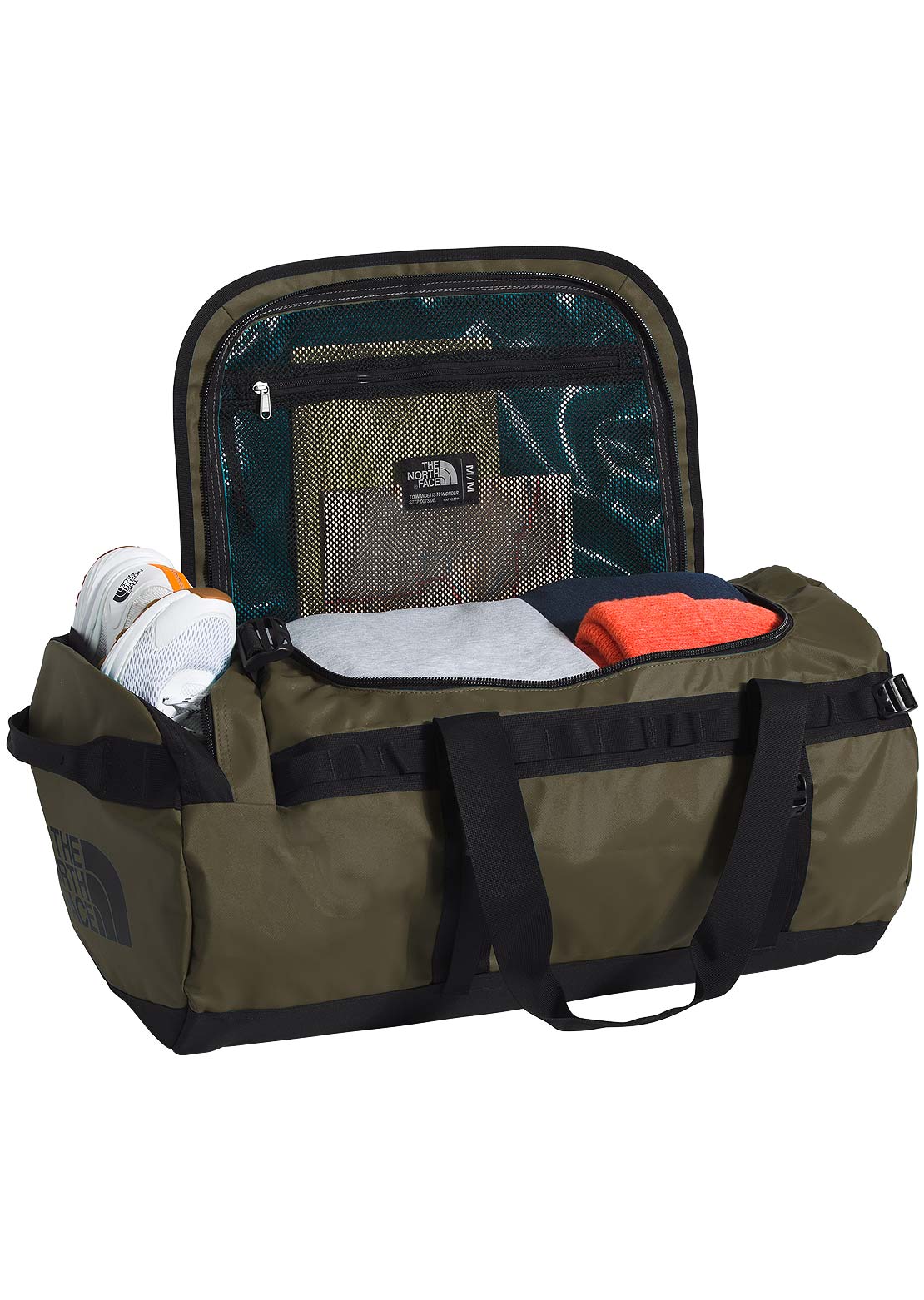 The North Face Base Camp M Duffel Bag New Taupe Green/TNF Black-NPF