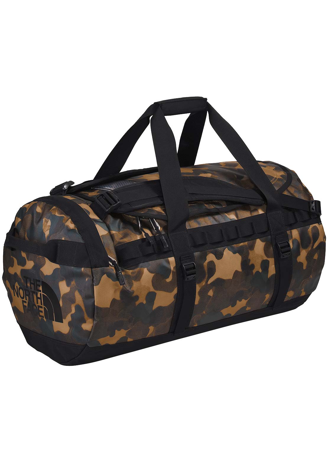 The North Face Base Camp M Duffel Bag Utility Brown Camo Texture Small Print/TNF Black-NPF