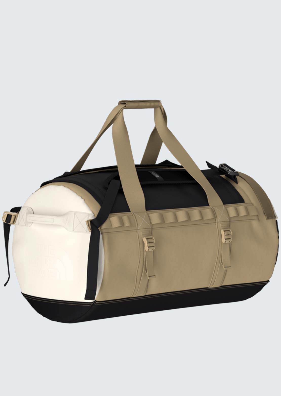 The North Face Base Camp M Duffel Bag Khaki Stone/White Dune/TNF Black