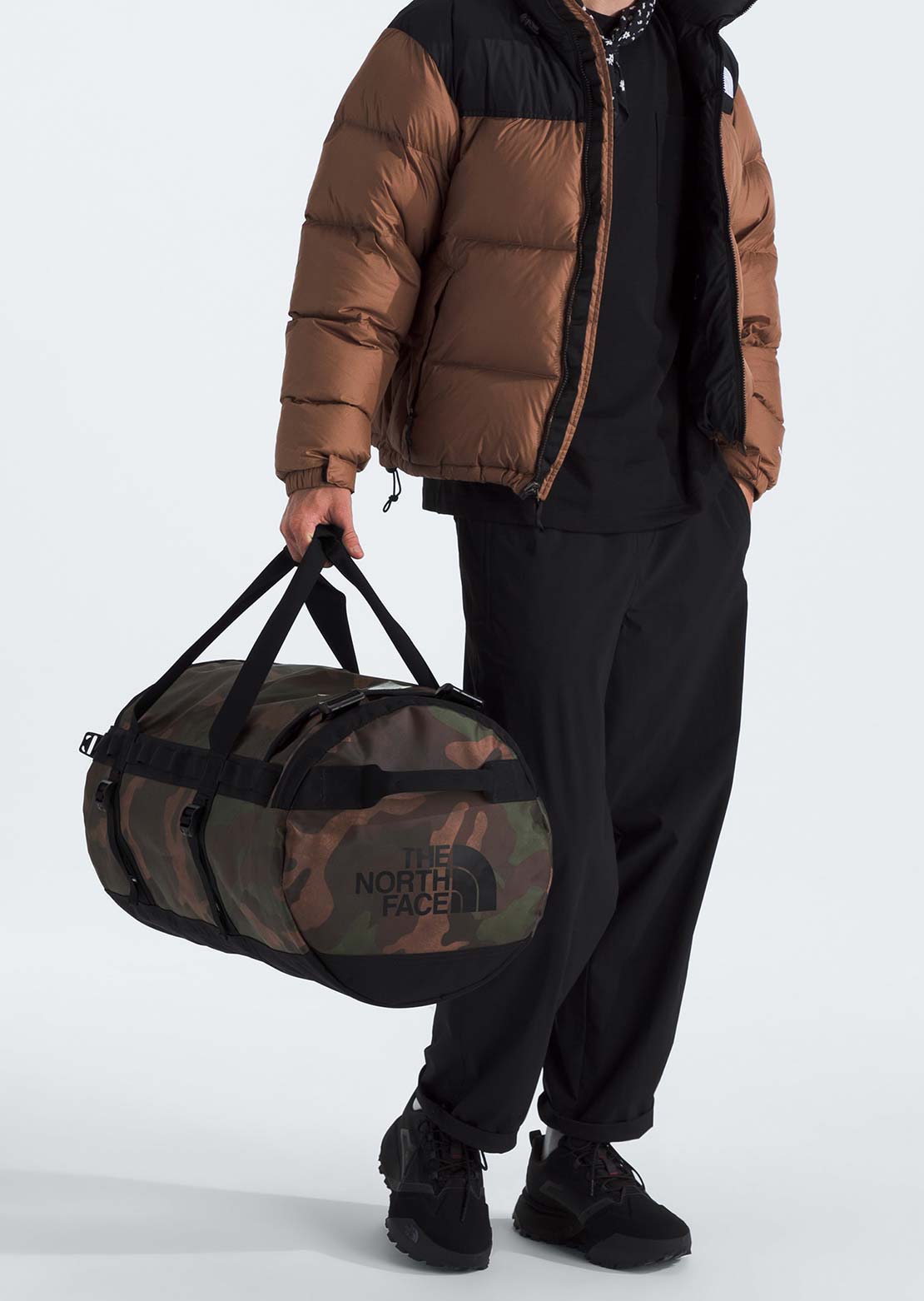 The North Face Base Camp M Duffel Bag TNF Black Camo/TNF Black