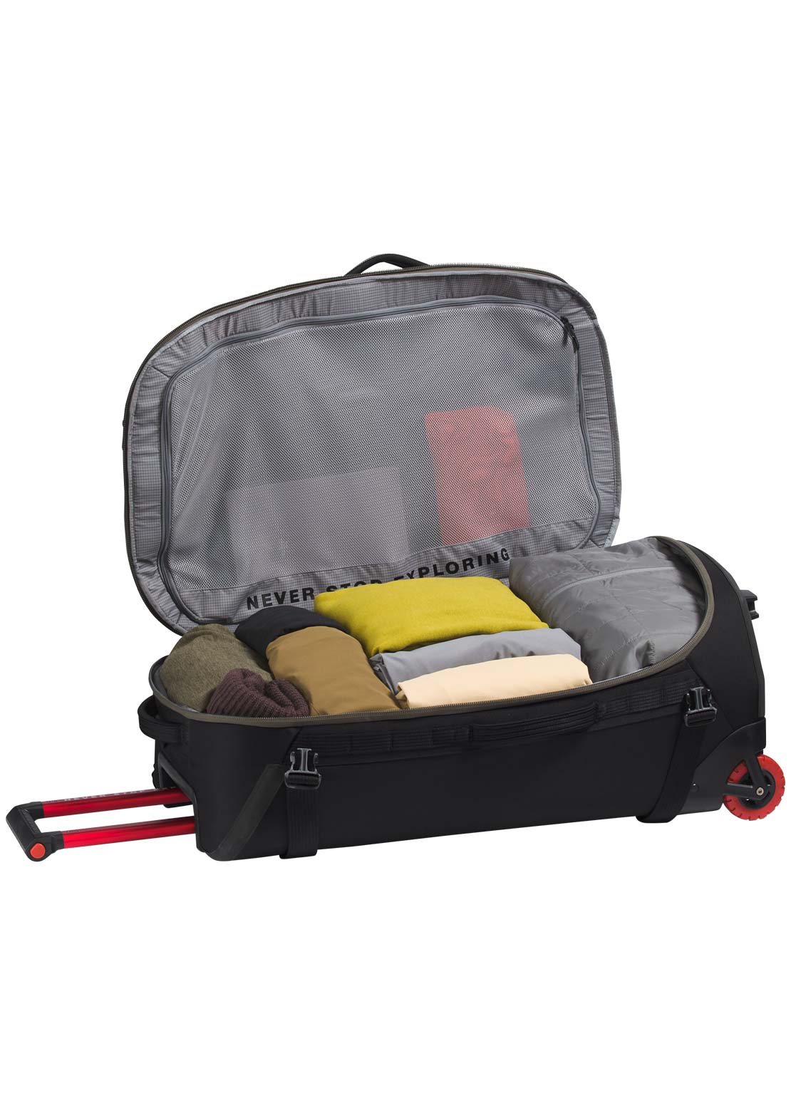 The North Face Base Camp Rolling Thunder 28 Luggage Bag Utility Brown Camo Texture Small Print/TNF Black-NPF