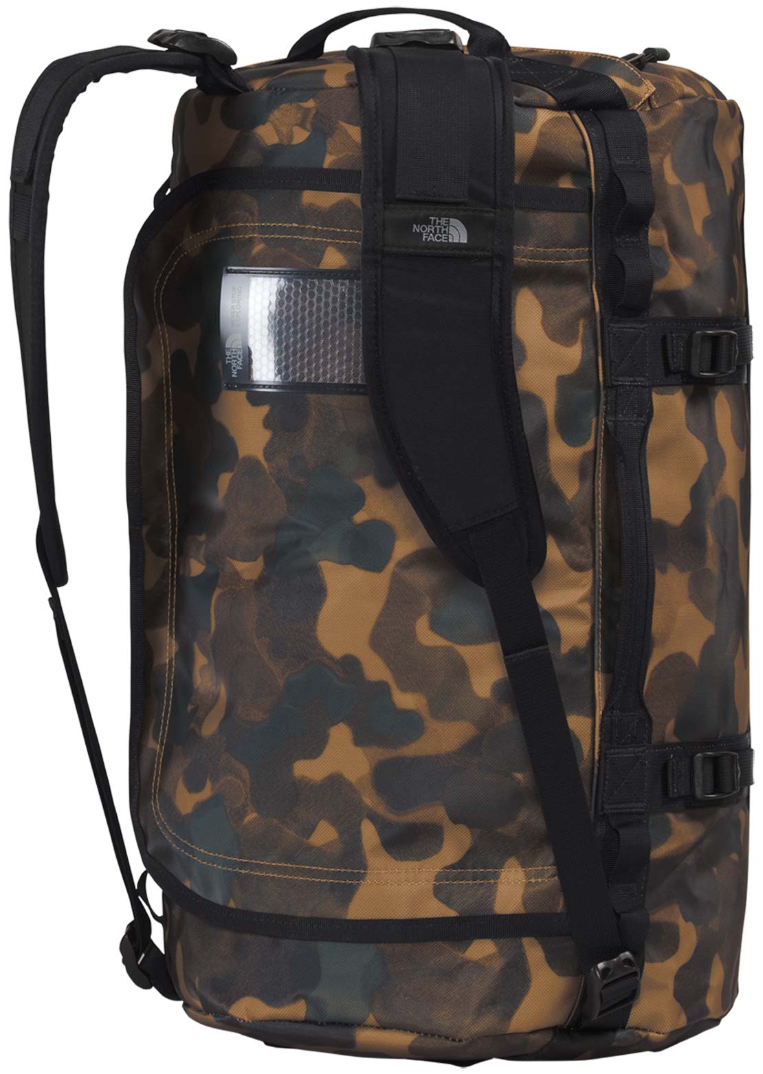 The North Face Base Camp S Duffel Bag Utility Brown Camo Texture Small Print/TNF Black-NPF