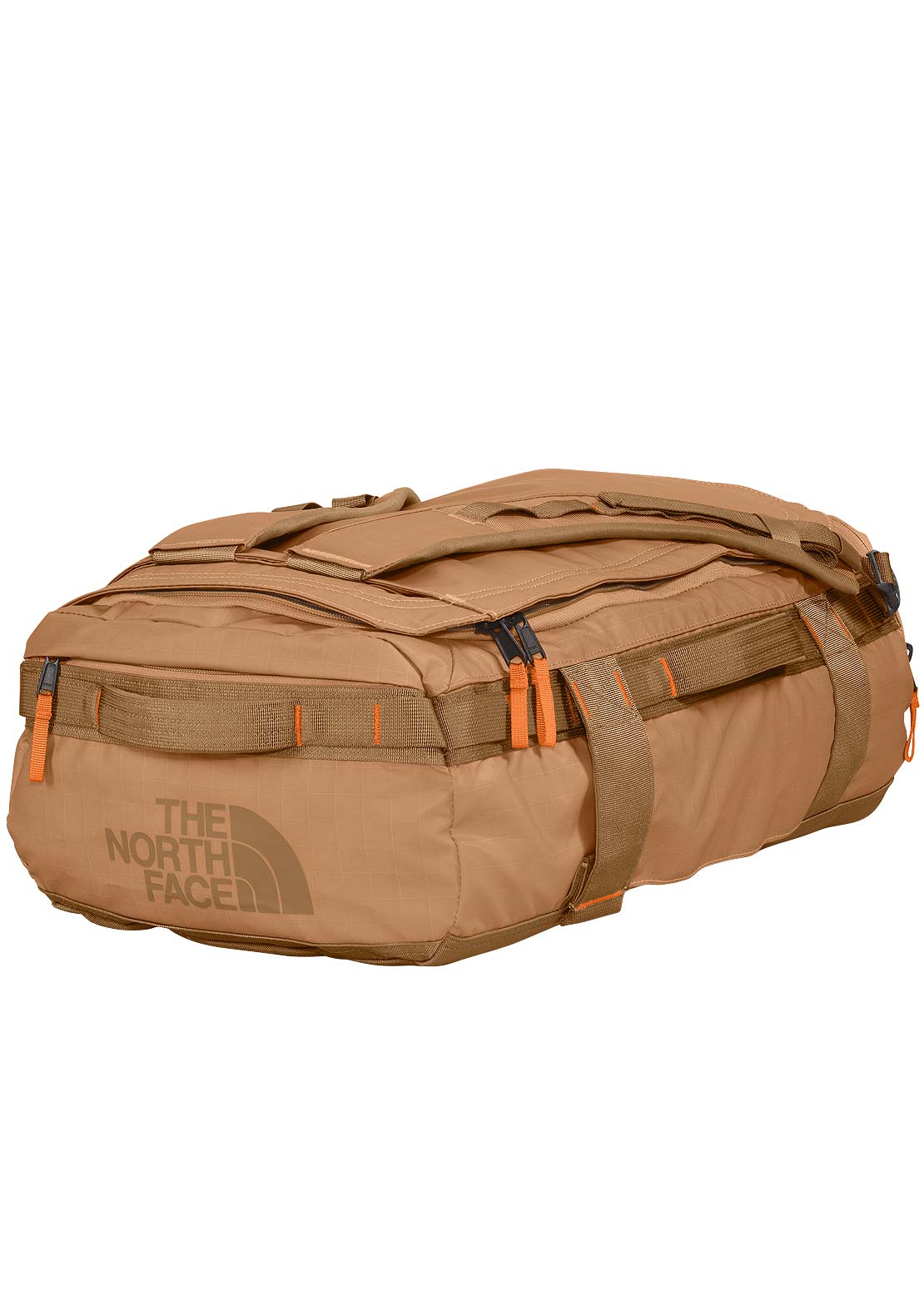 The North Face Base Camp Voyager 32 L Duffel Bag Almond Butter/Utility Brown/Mandarin