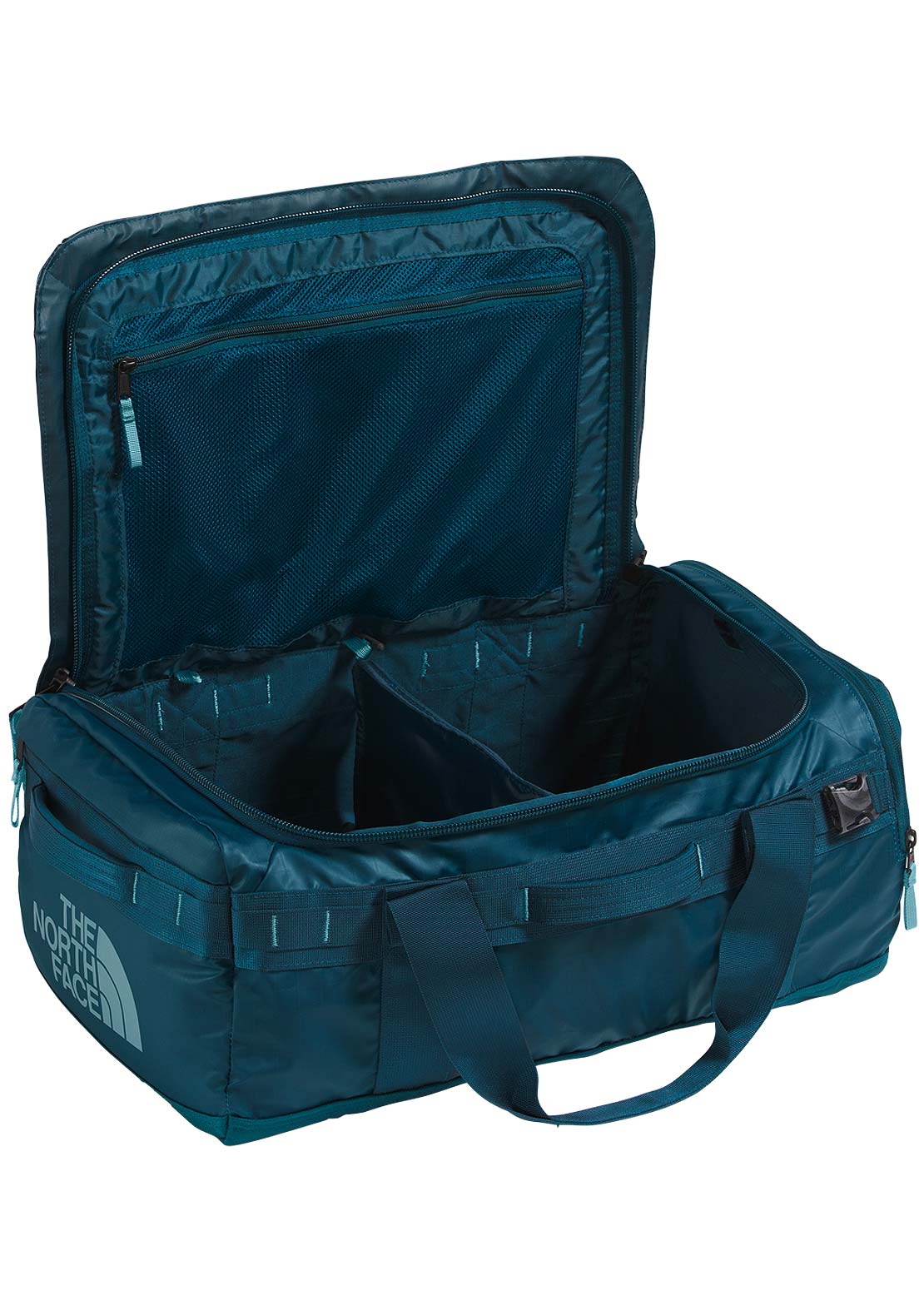 The North Face Base Camp Voyager 42L Duffel Bag Midnight Petrol/Algae Blue