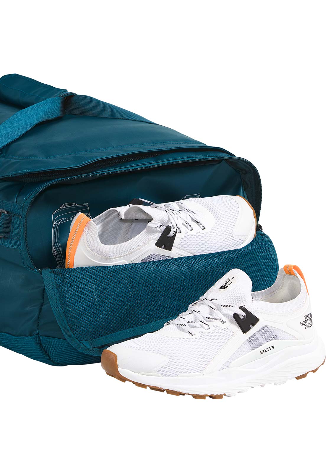 The North Face Base Camp Voyager 42L Duffel Bag Midnight Petrol/Algae Blue