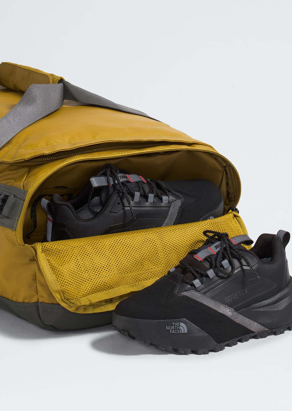 The North Face Base Camp Voyager 42L Duffel Bag Deep Dijon/Anthracite Grey