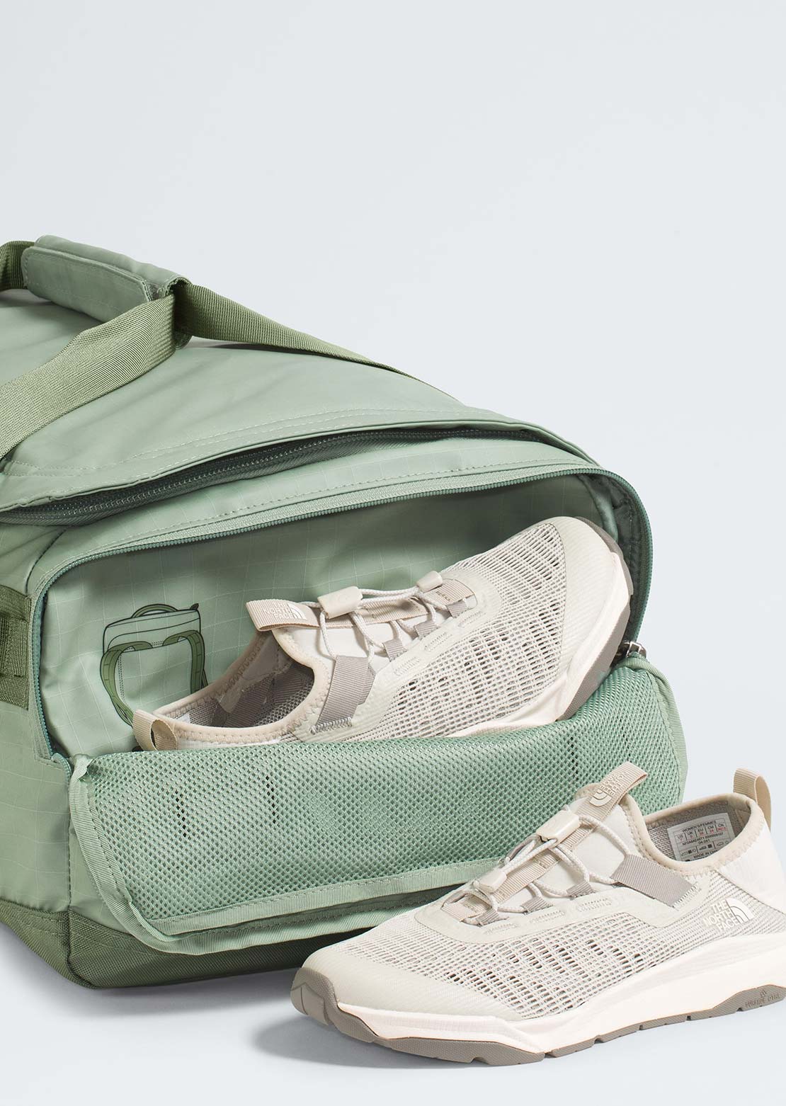 The North Face Base Camp Voyager 42L Duffel Bag Slate Moss/Bark Mist