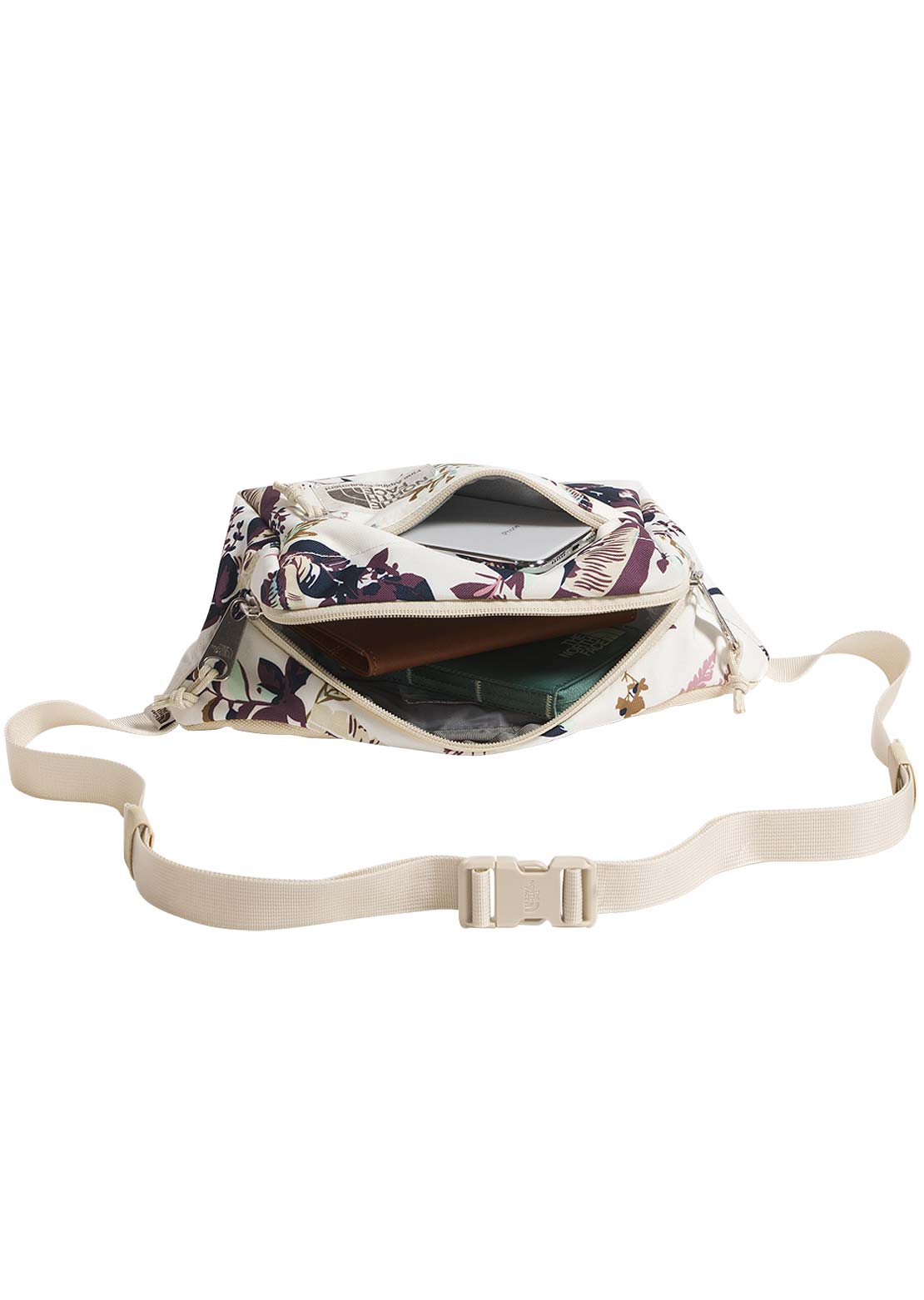 The North Face Berkeley Lumbar Waist Pack White Dune Leaf Toss Print
