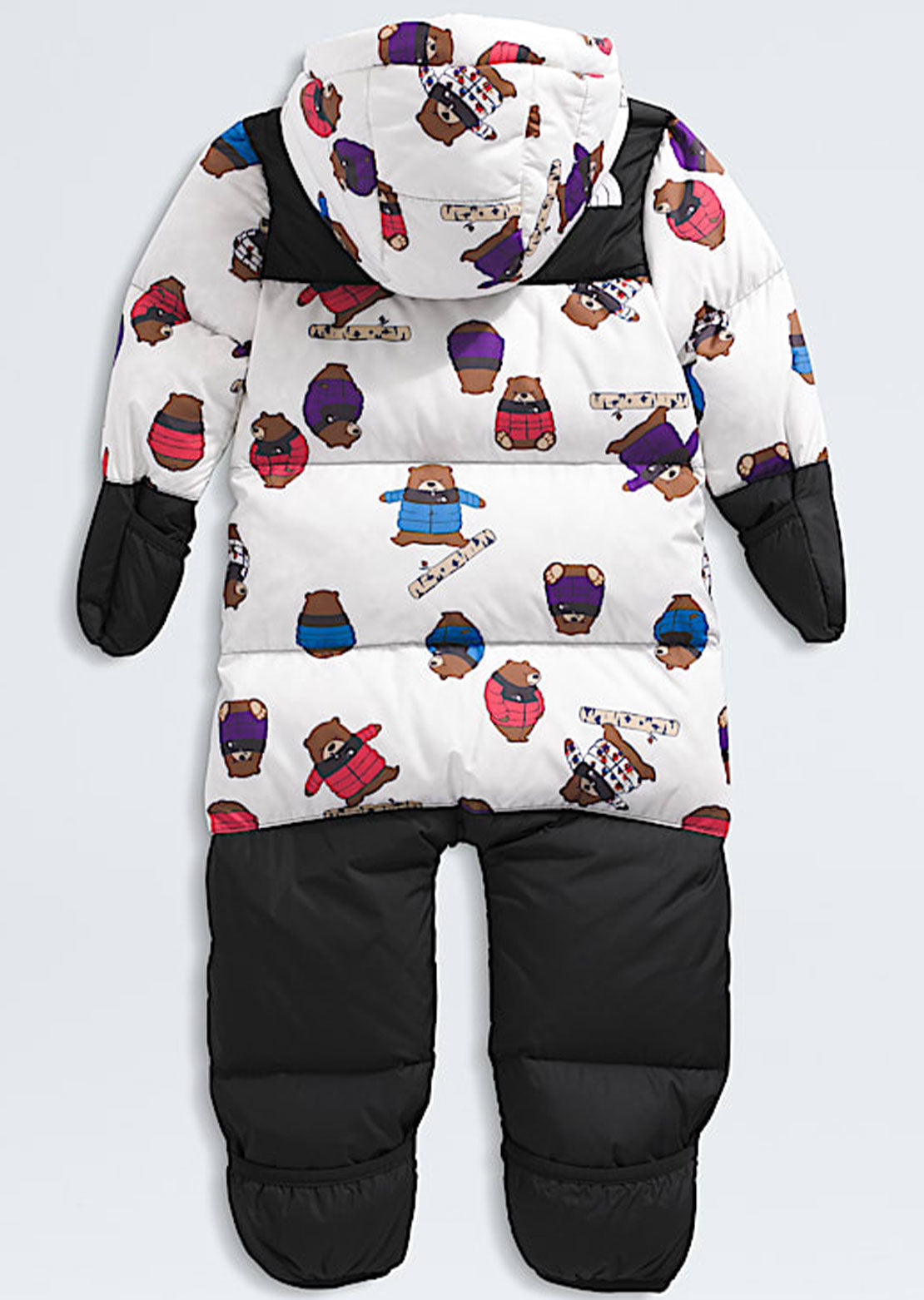 The North Face Infant 1996 Retro Nuptse Print One-Piece TNF White Nuptse Bears Print