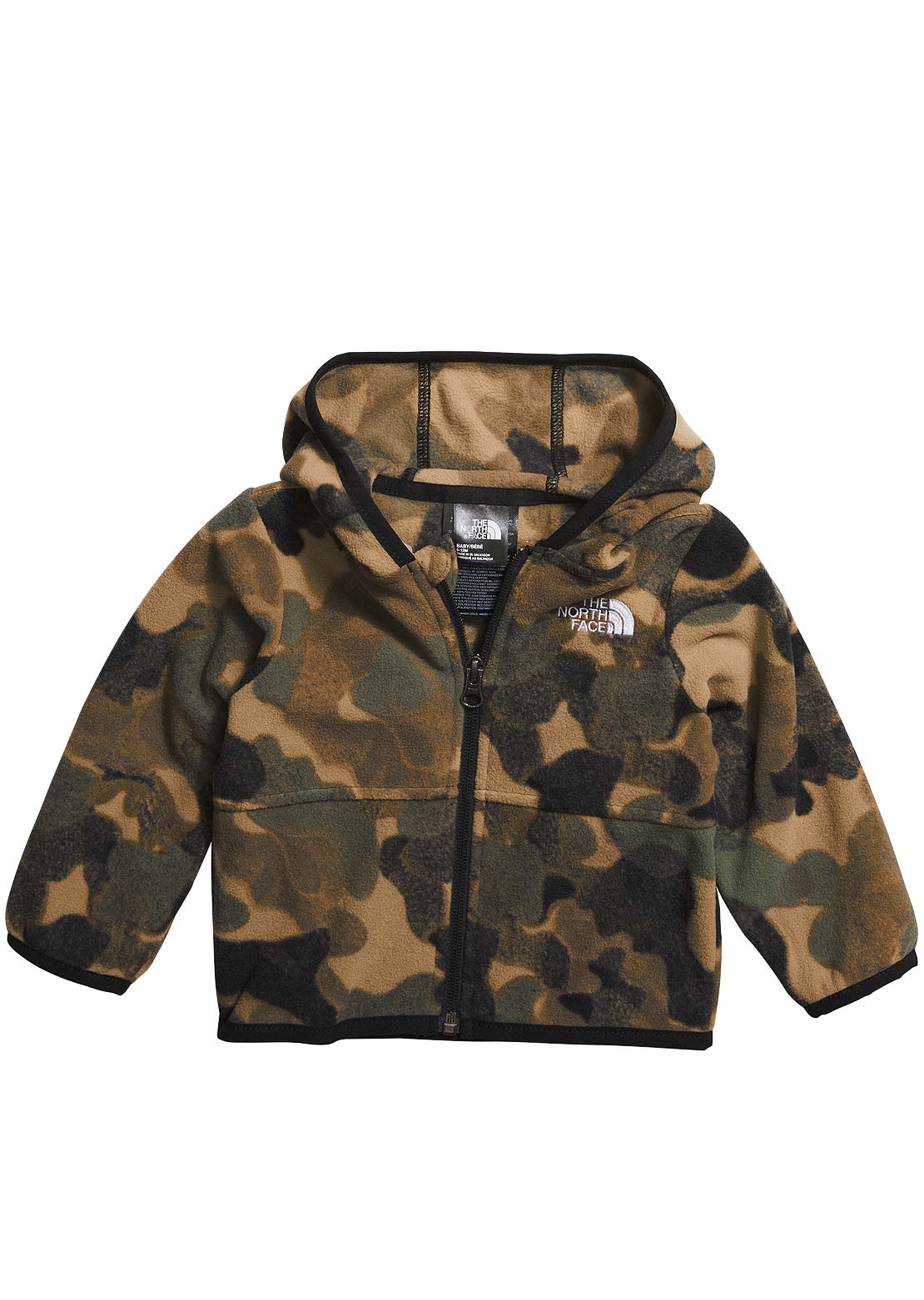 The North Face Infant Glacier Full Zip Hood Utility Brown Camo Texture Small Print