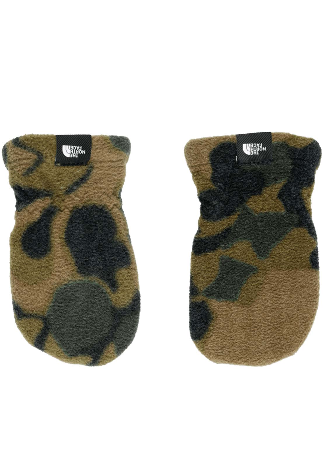 The North Face Infant Glacier Mitt Military Olive Camo Texture Small Print