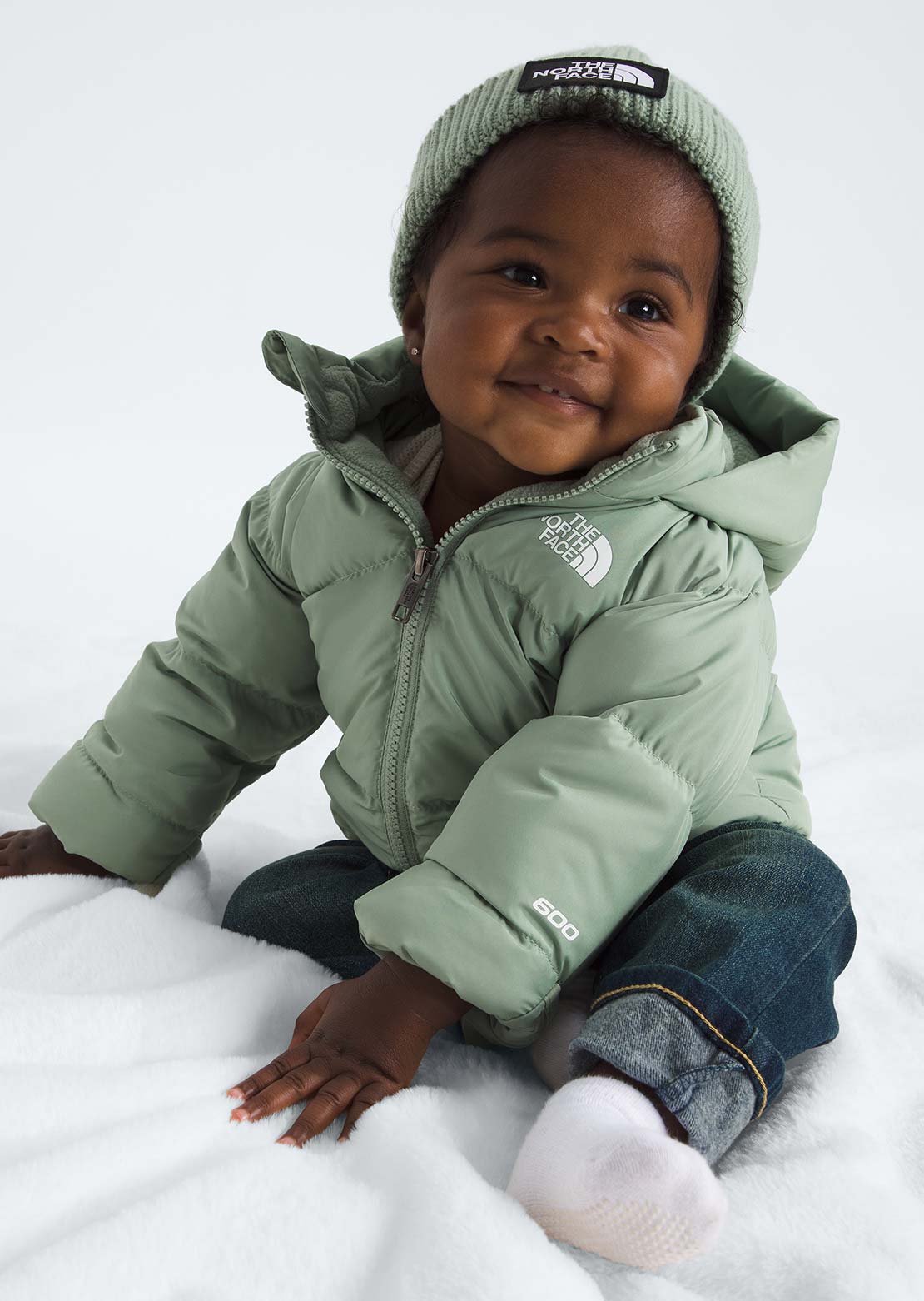 The North Face Infant North Down Fleece-Lined Jacket Slate Moss