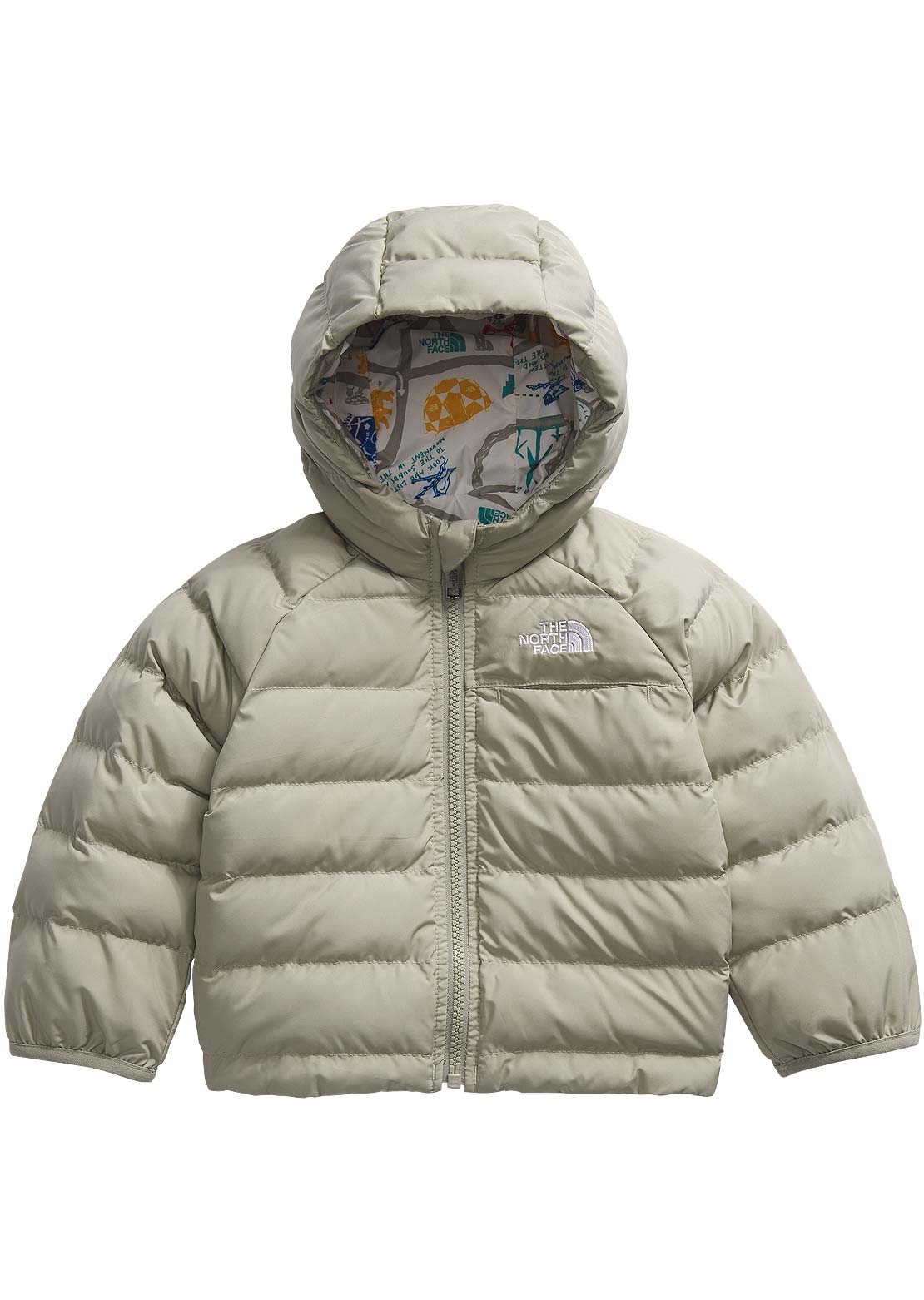 The North Face Infant Reversible Perrito Hooded Jacket Clay Grey