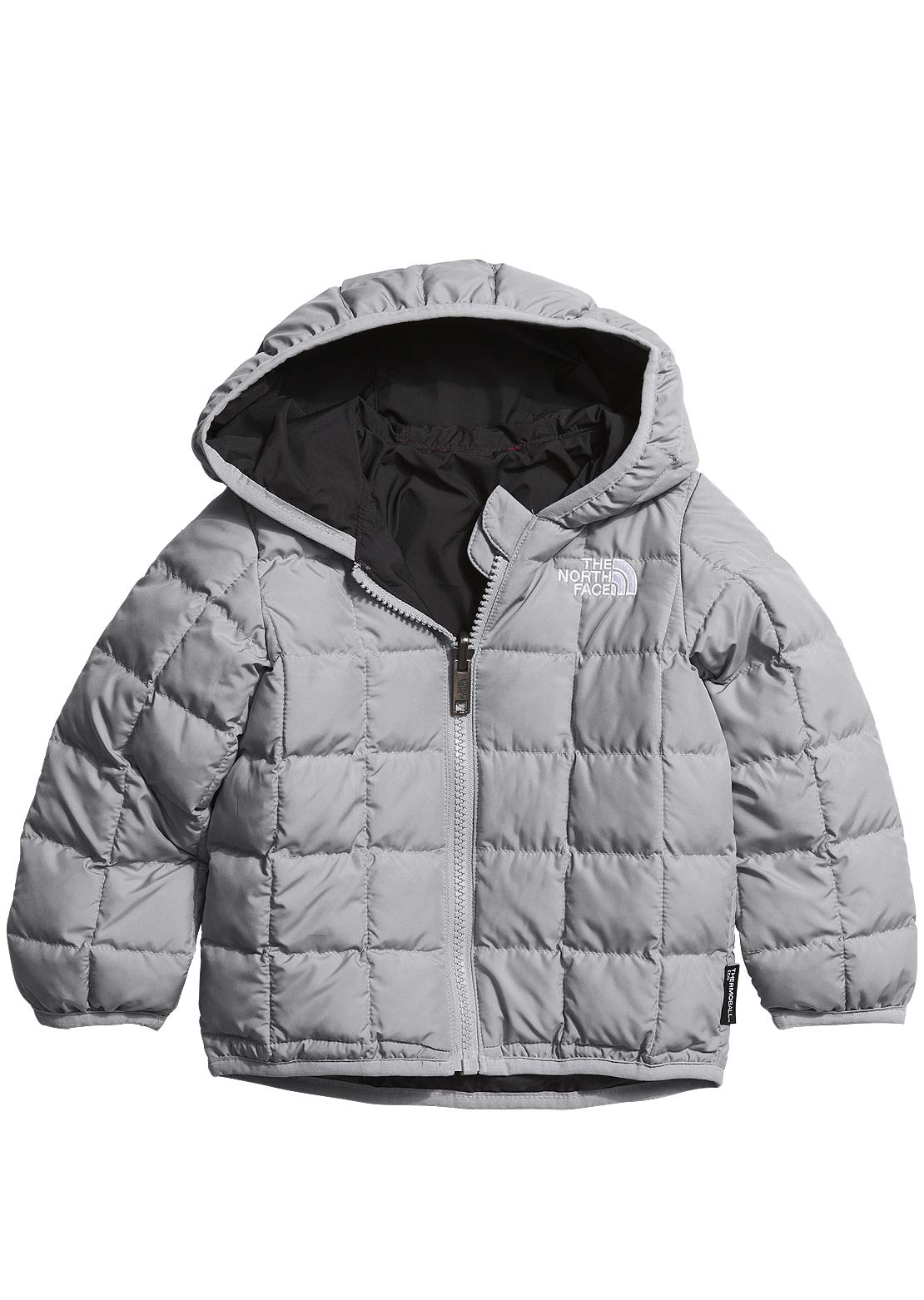 The North Face Infant Reversible ThermoBall Hooded Jacket Meld Grey