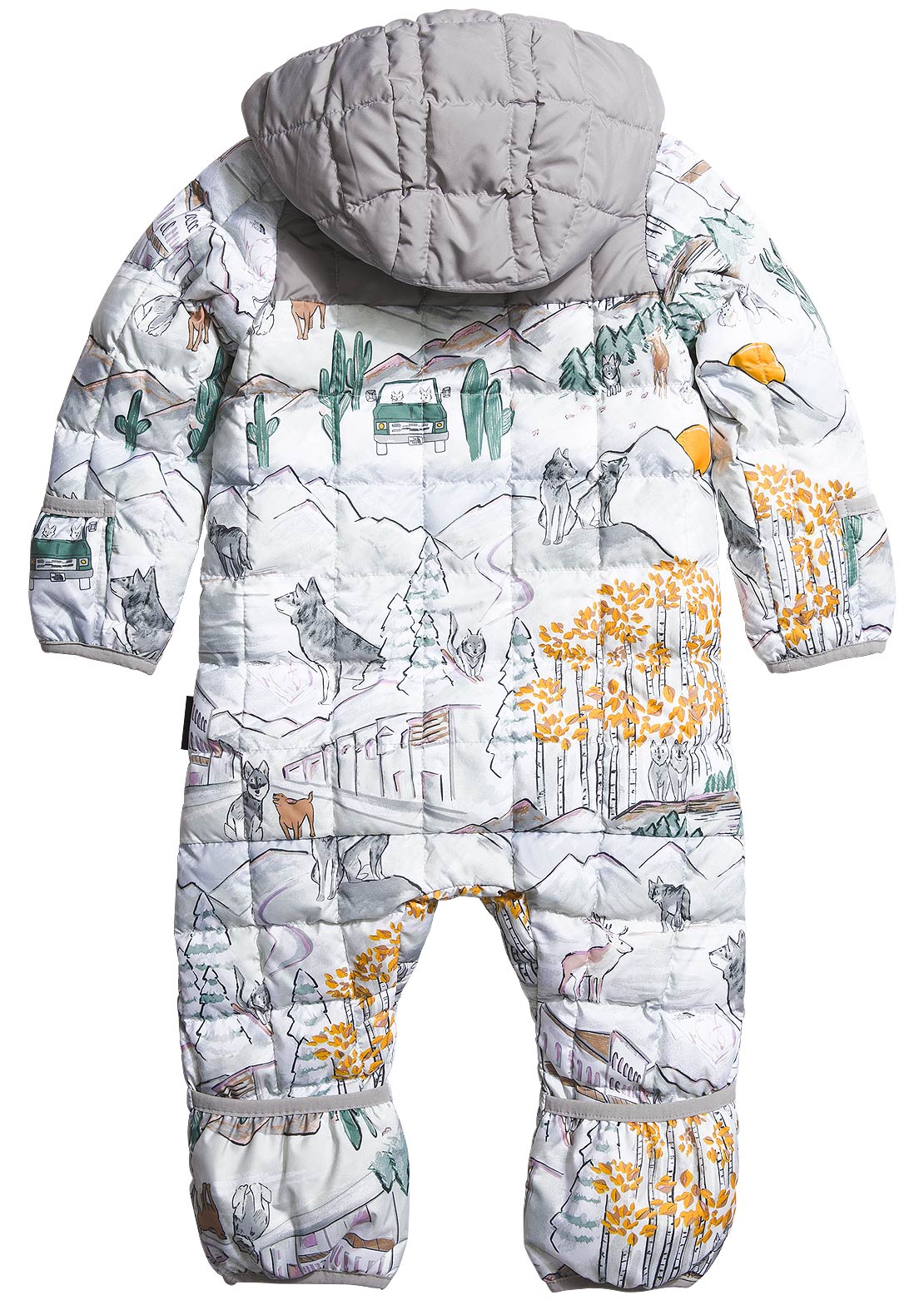 The North Face Infant ThermoBall One-Piece TNF White Like A Wolf Print