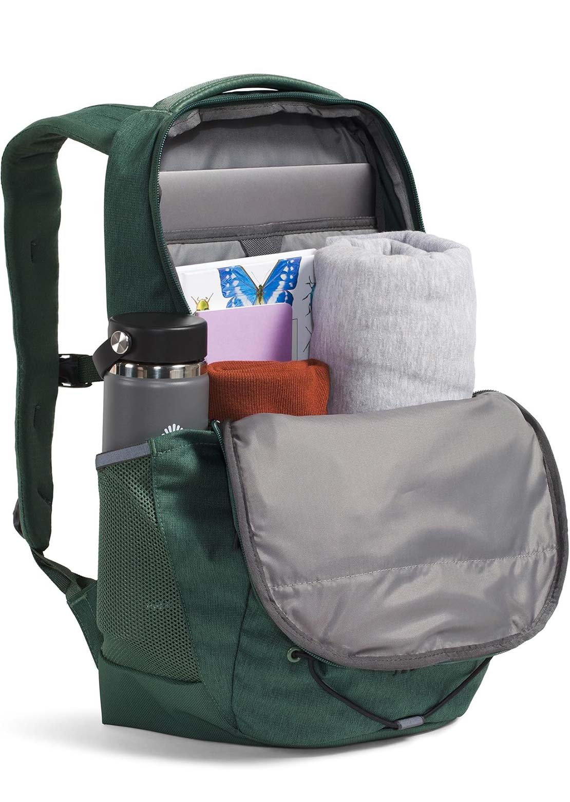 The North Face Jester Backpack Duck Green Dark Heather/TNF Black