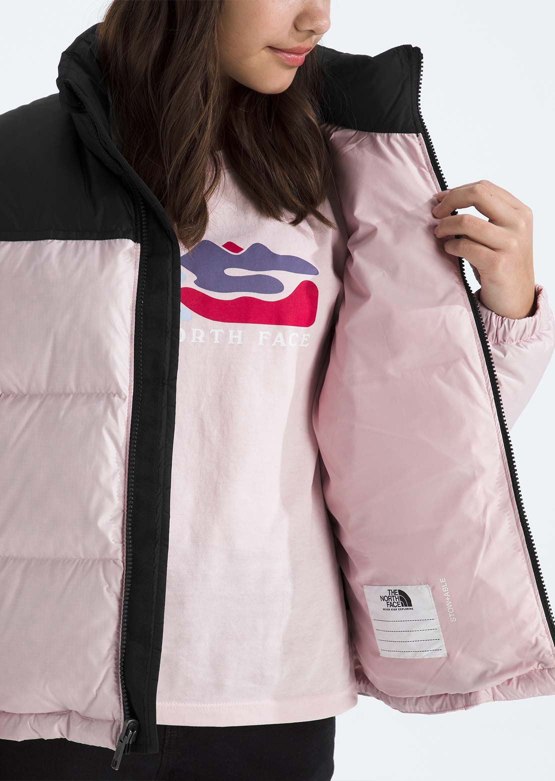 The North Face Junior 1996 Retro Nuptse Jacket Pale Blossom