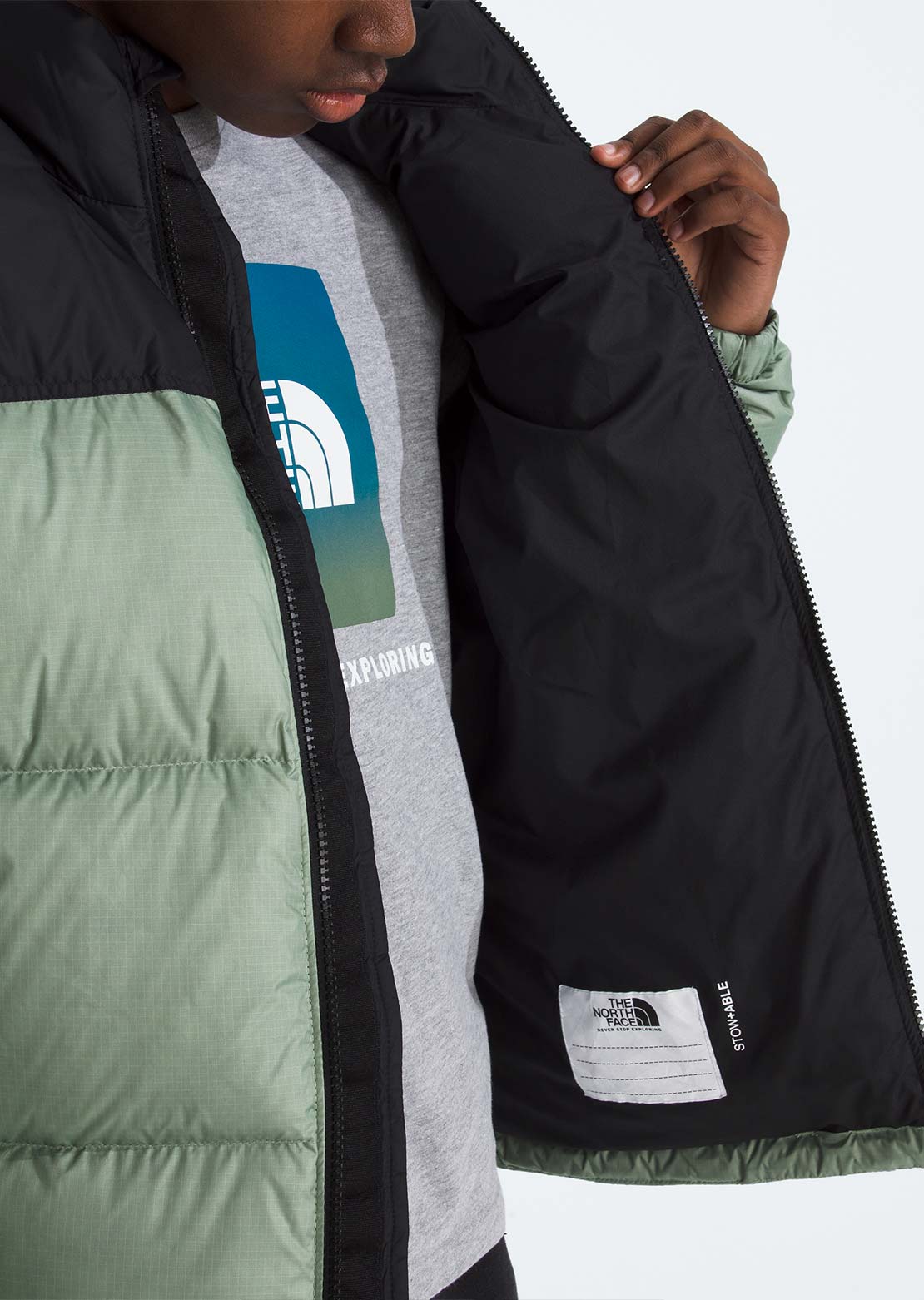 The North Face Junior 1996 Retro Nuptse Jacket Slate Moss