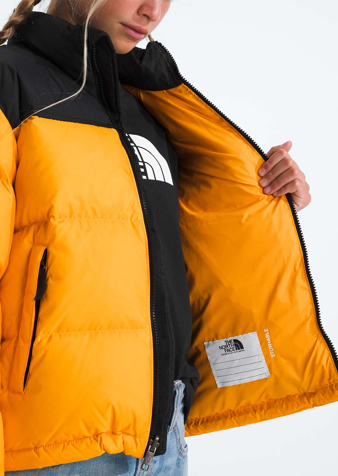 The North Face Junior 1996 Retro Nuptse Jacket Summit Gold-Recycled