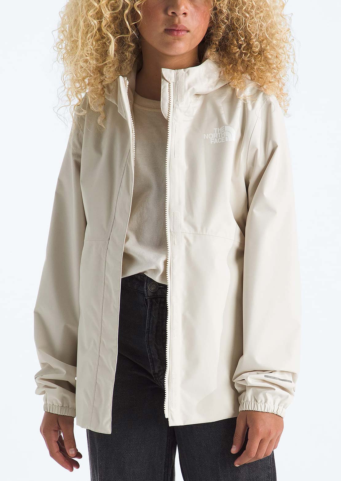 The North Face Junior Antora Rain Jacket White Dune/White Dune