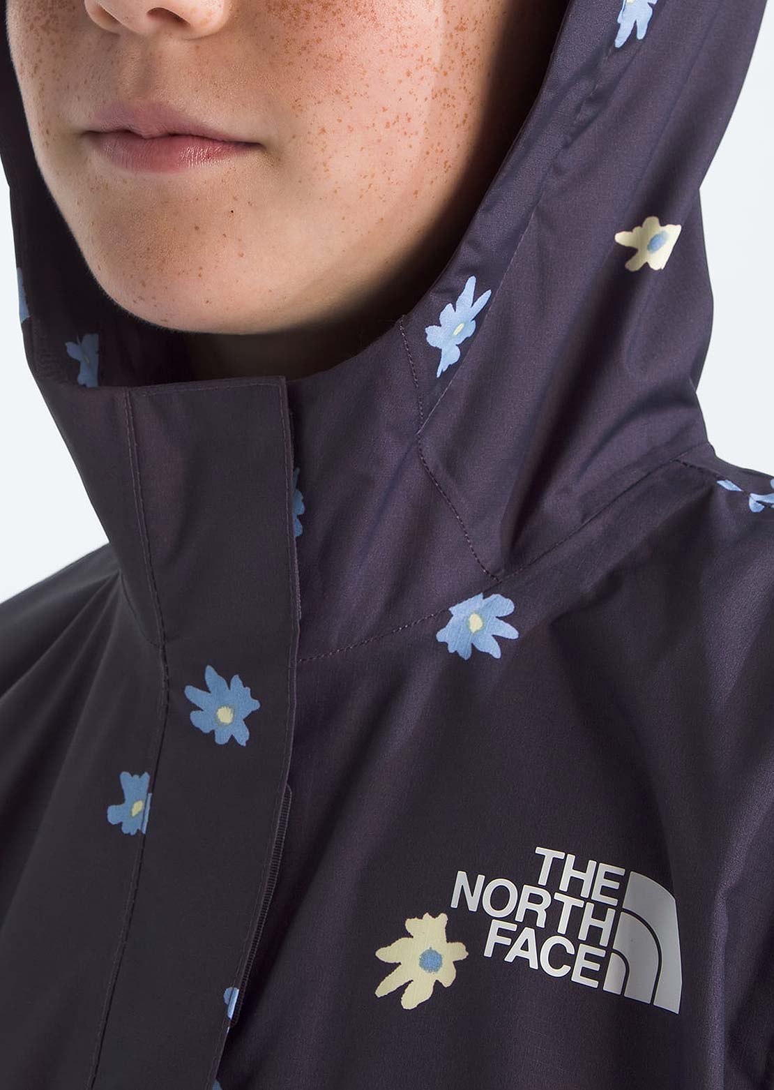 The North Face Junior Antora Rain Print Jacket Endless Dusk Simple Floral Print