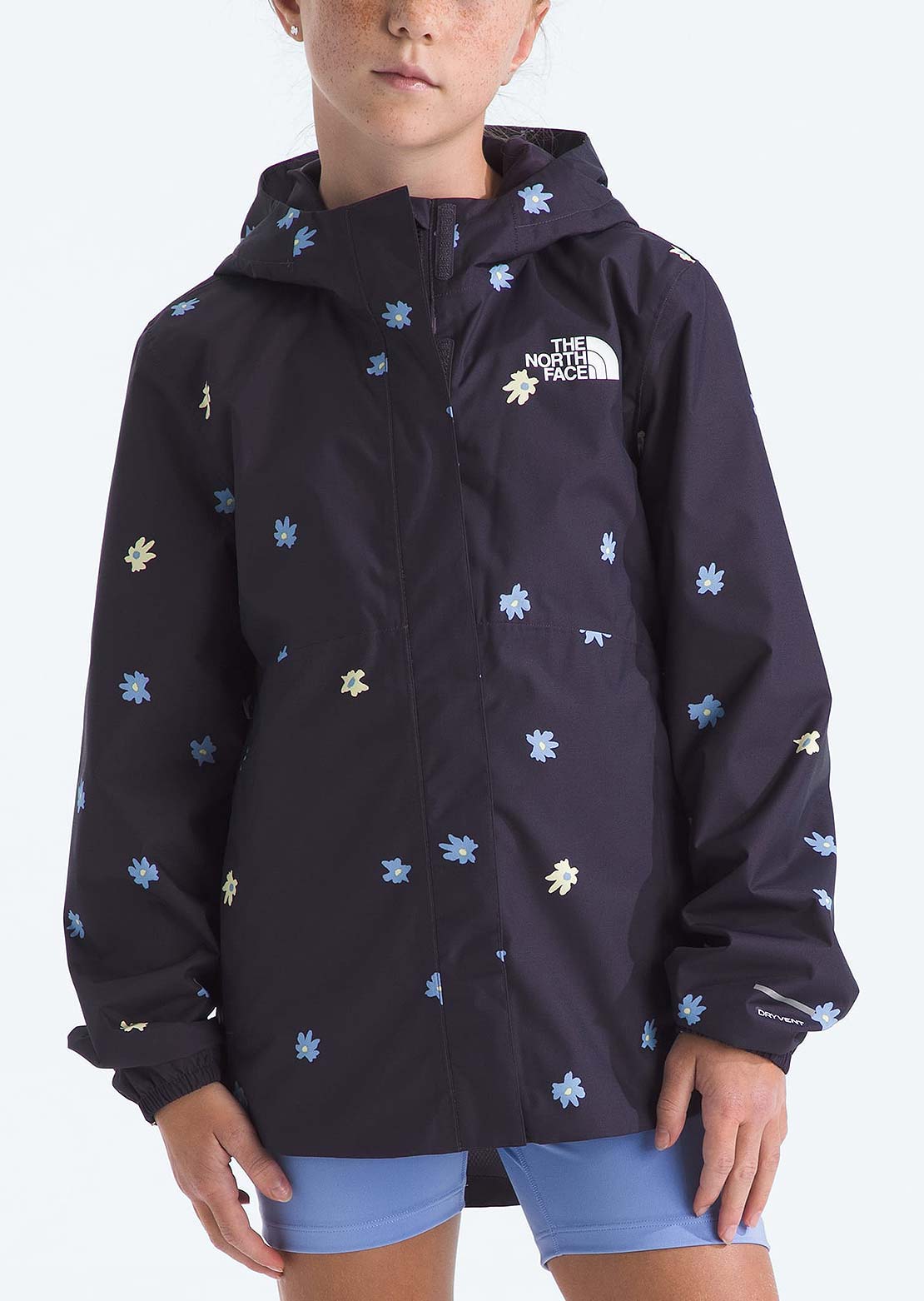 The North Face Junior Antora Rain Print Jacket Endless Dusk Simple Floral Print