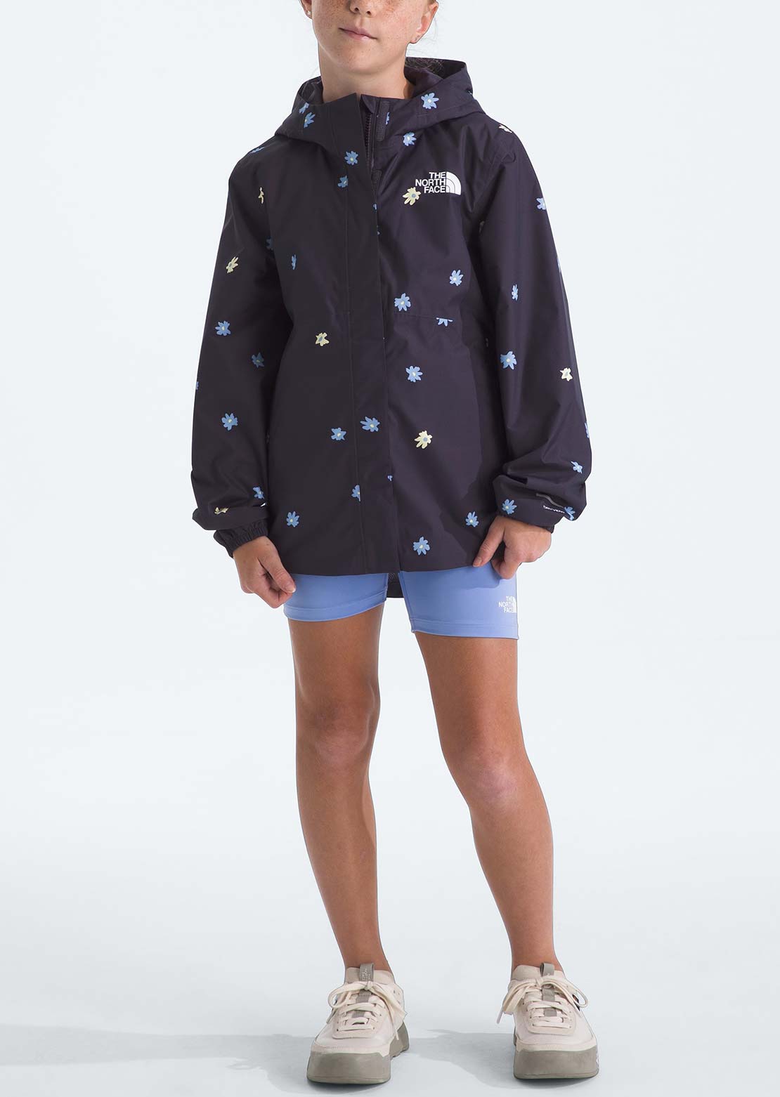 The North Face Junior Antora Rain Print Jacket Endless Dusk Simple Floral Print