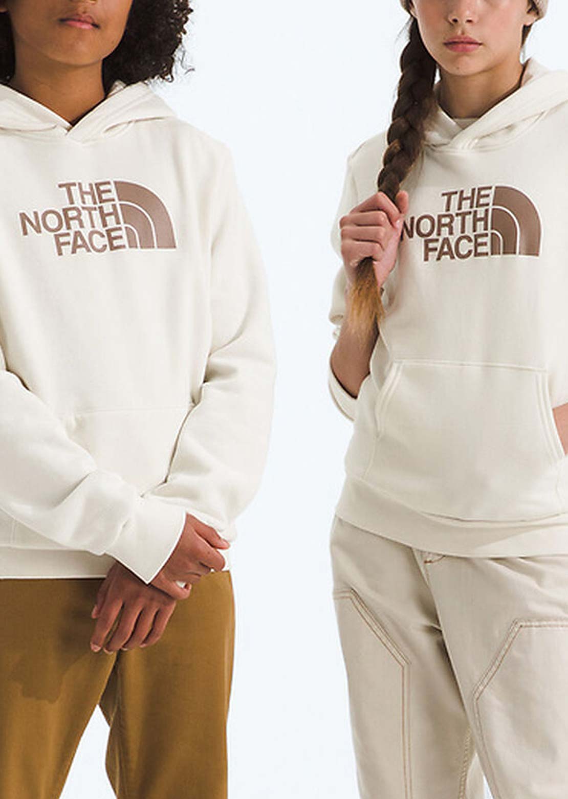 The North Face Junior Evolution Half Dome Pullover Hood White Dune