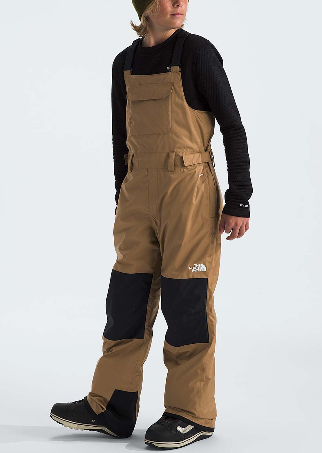 The North Face Junior Freedom Insulated Bib Pant Utility Brown