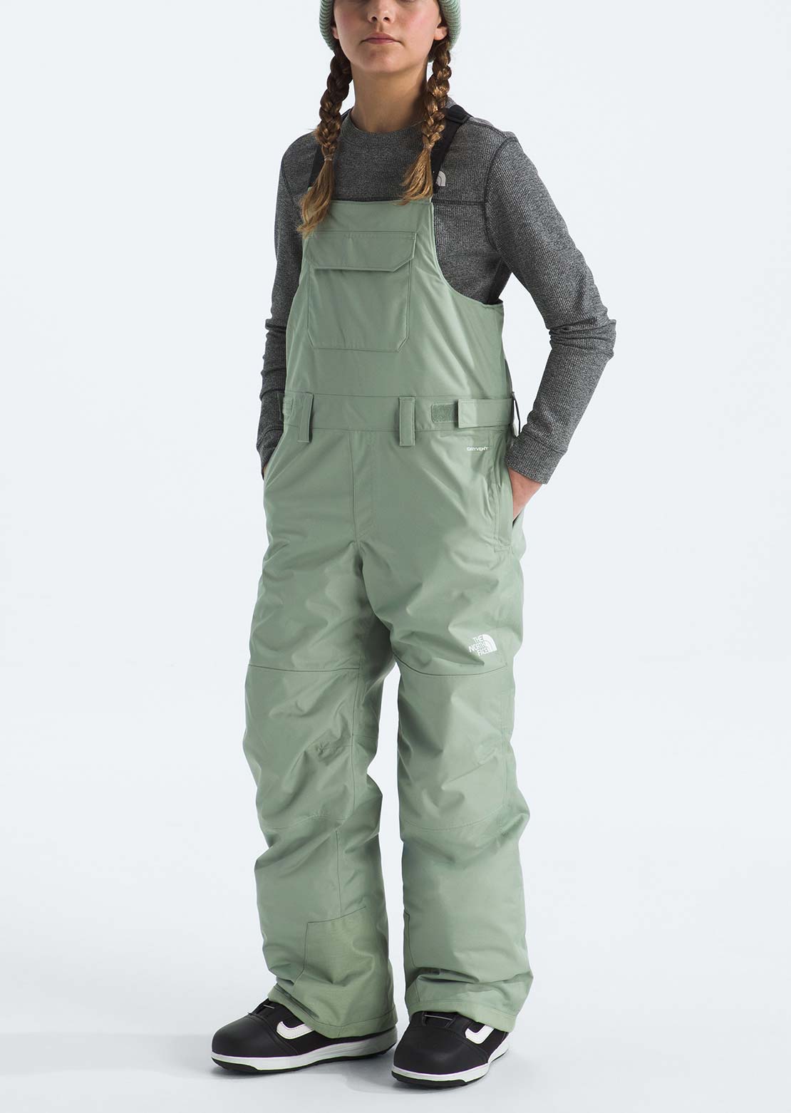 The North Face Junior Freedom Insulated Bib Pants Slate Moss