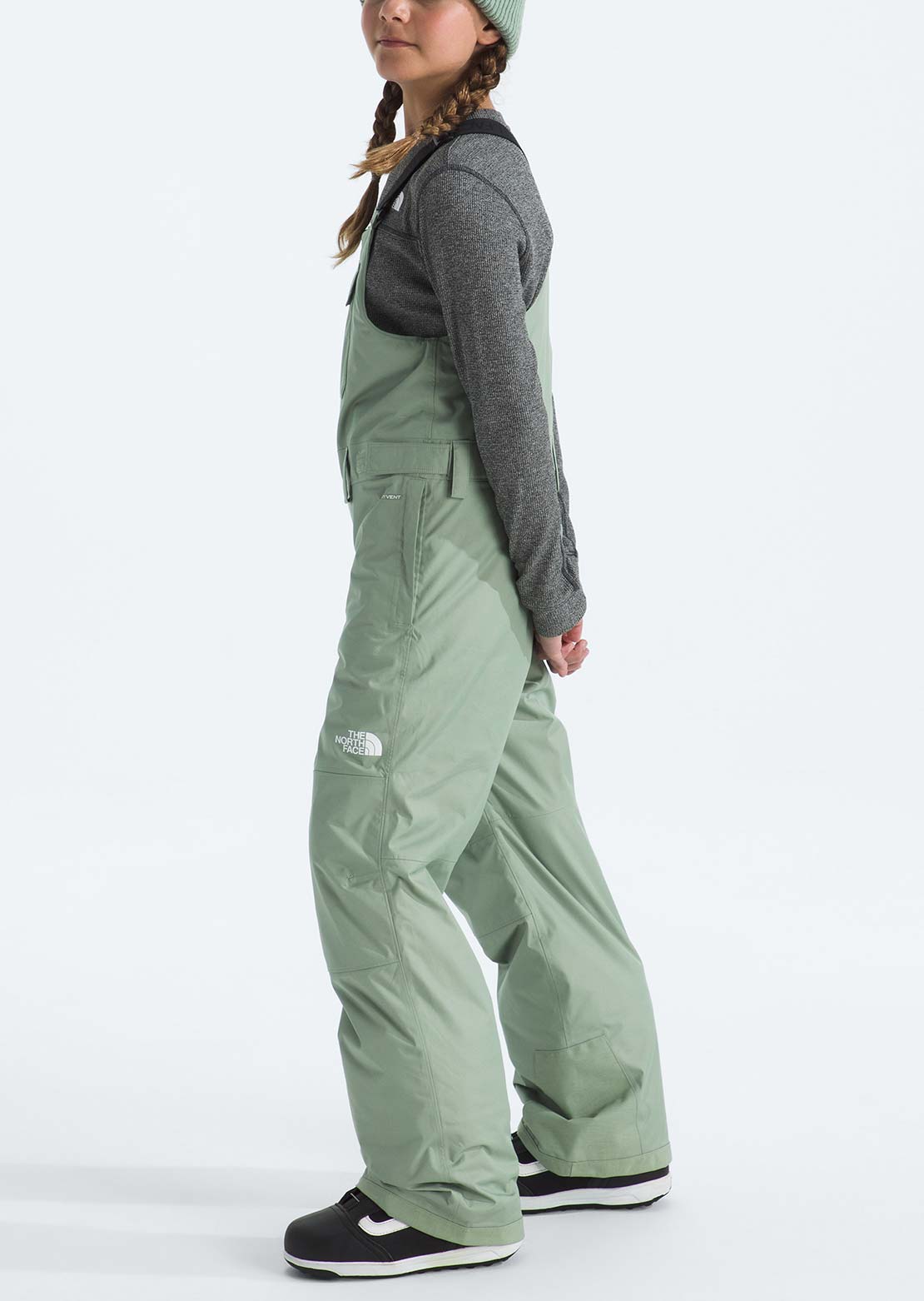 The North Face Junior Freedom Insulated Bib Pants Slate Moss