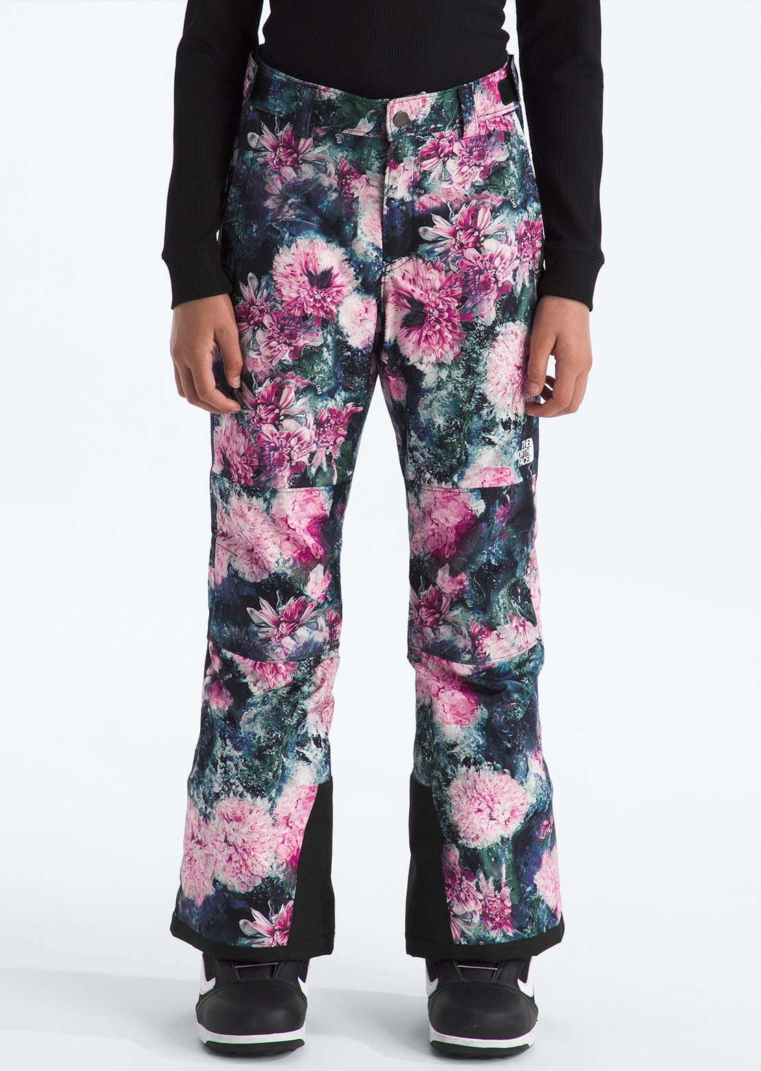 The North Face Junior Freedom Insulated Print Pants Pale Blossom Frozen Floral Print